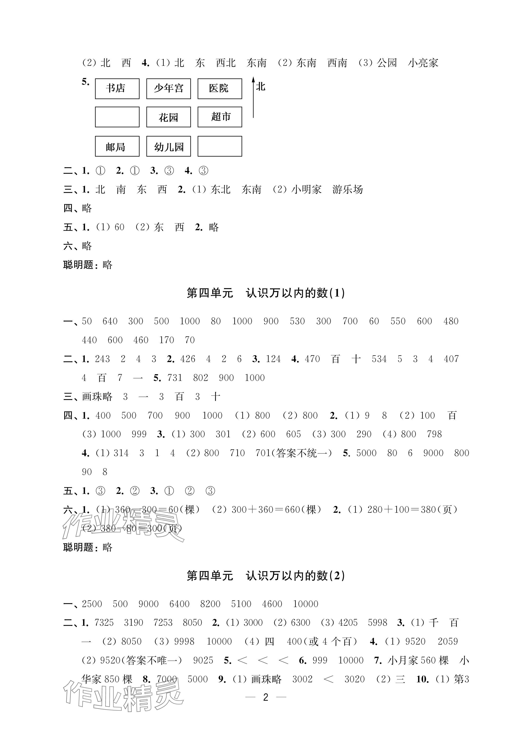 2024年層層遞進(jìn)二年級數(shù)學(xué)下冊蘇教版 參考答案第2頁