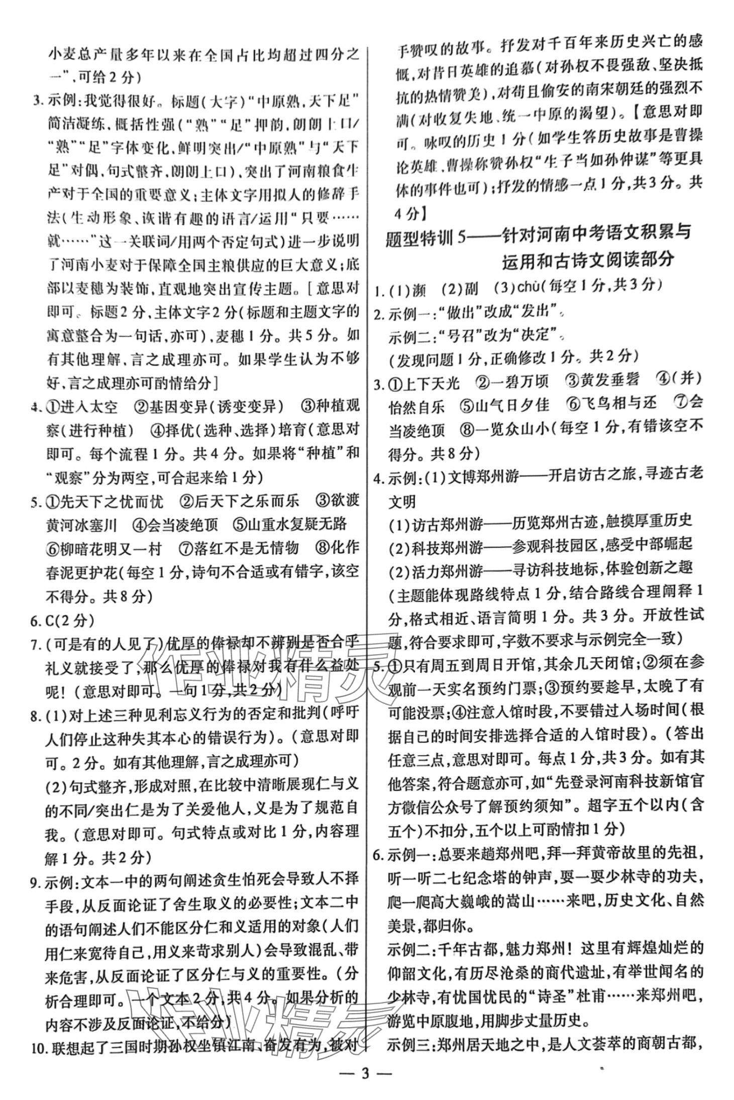 2024年小復習鄭州大學出版社語文中考 第3頁