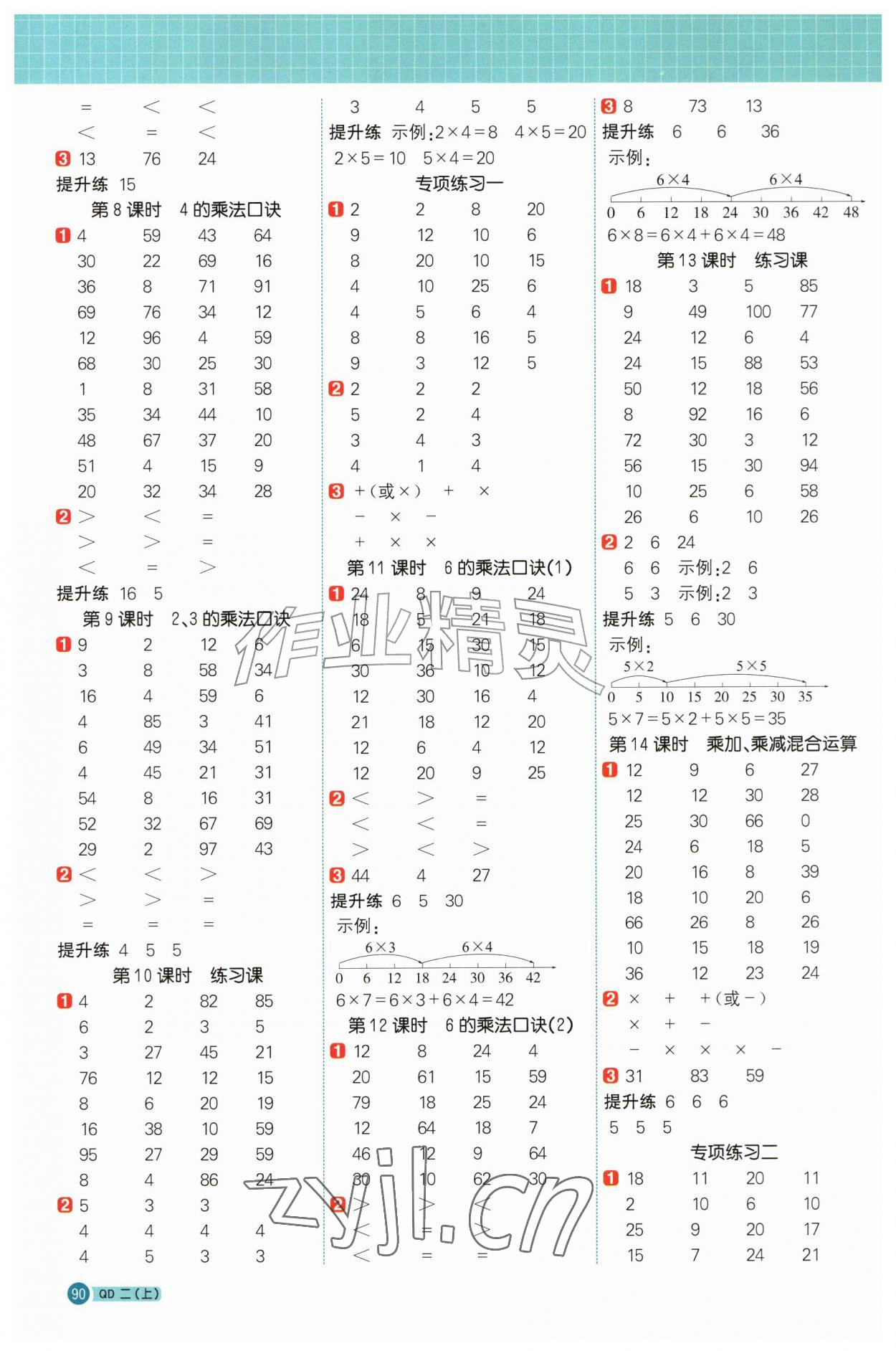 2026年阳光同学计算小达人二年级数学上册青岛版&nbsp;第2页
