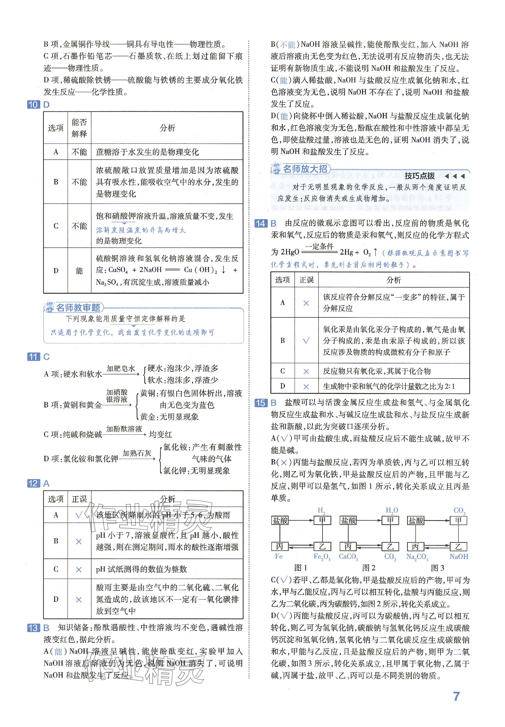 2024年金考卷45套匯編化學(xué)湖北專版 參考答案第6頁(yè)