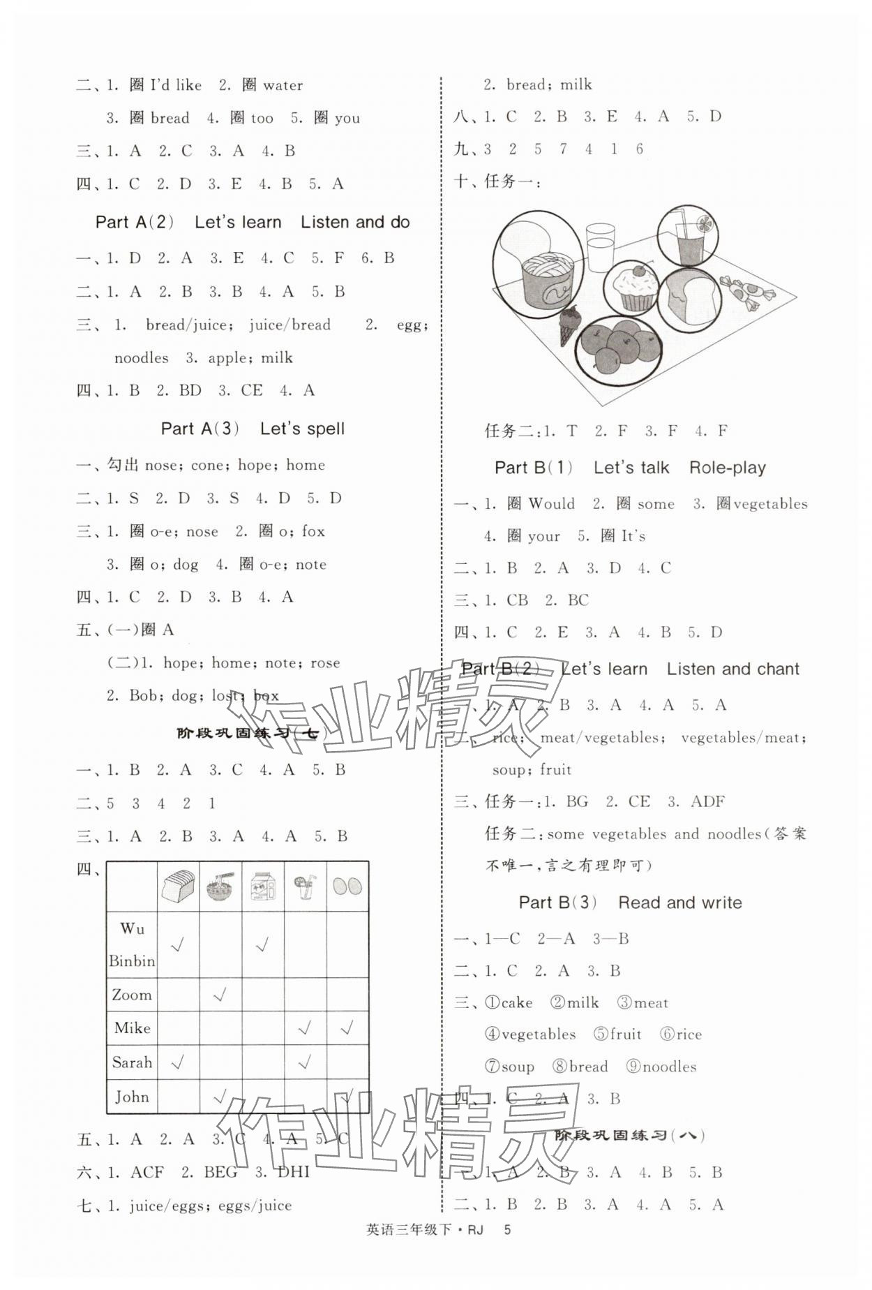 2025年經(jīng)綸學典提高班三年級英語下冊人教版 第5頁