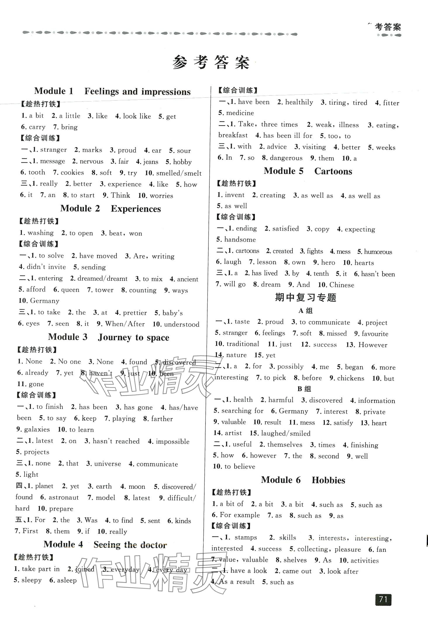 2024年勵耘書業(yè)初中英語專題精析八年級下冊外研版 第1頁