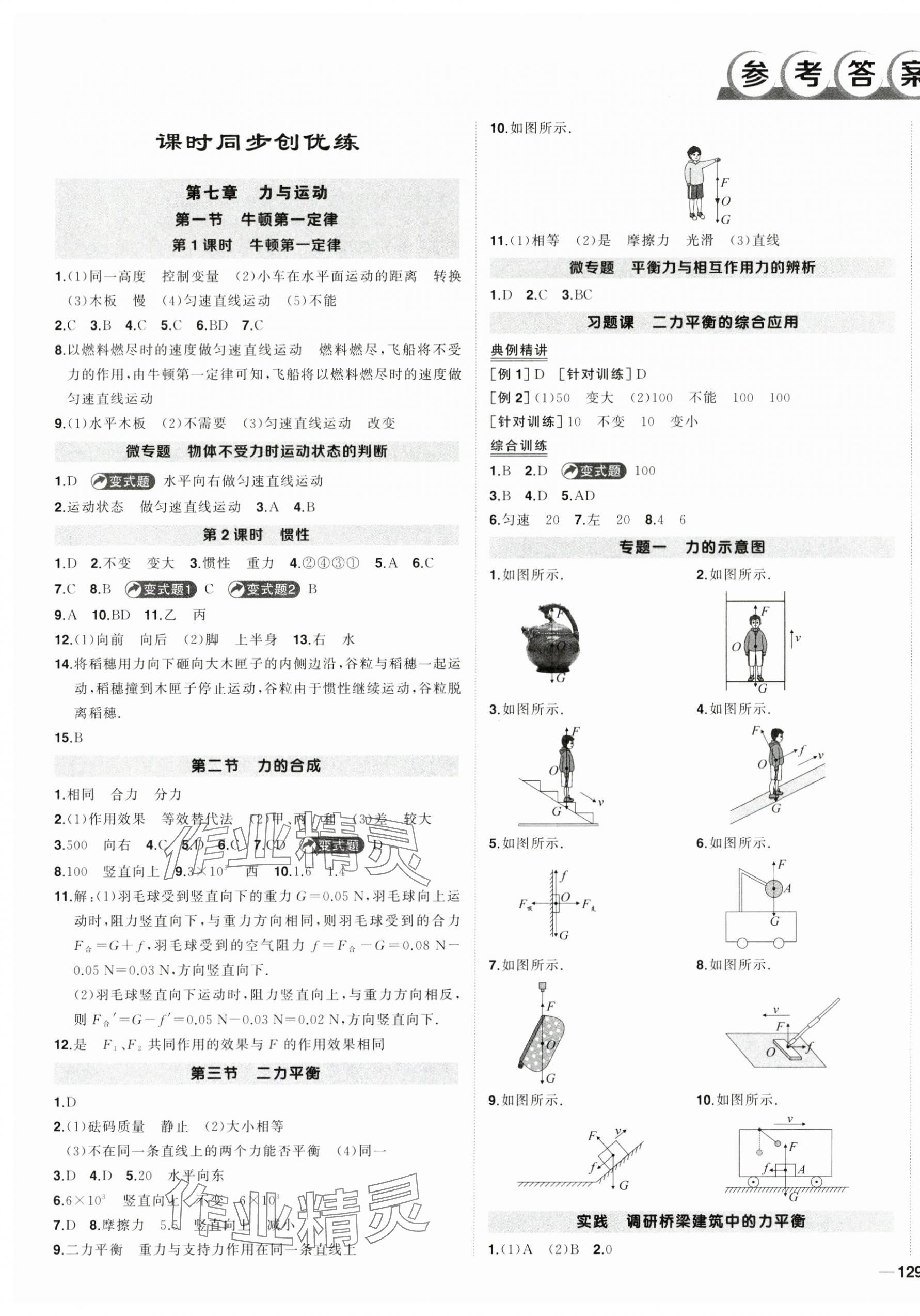 2025年狀元成才路創優作業八年級物理下冊滬科版貴州專版 第1頁