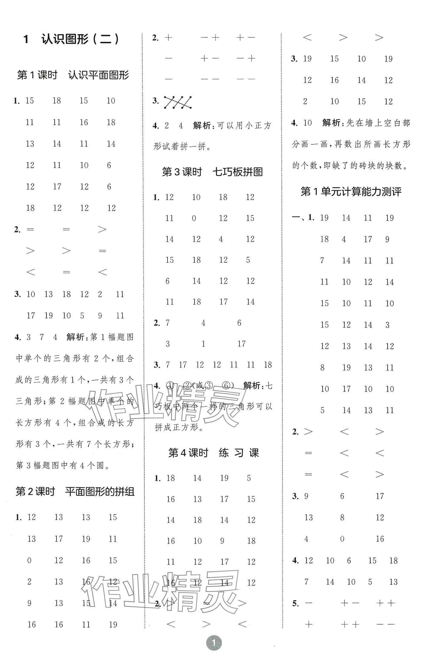 2024年小學(xué)數(shù)學(xué)計(jì)算10分鐘一年級(jí)下冊(cè)人教版 第1頁