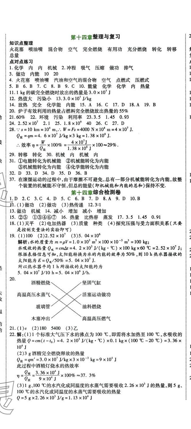 2024年一線調(diào)研單元整合卷九年級物理全一冊人教版 第2頁