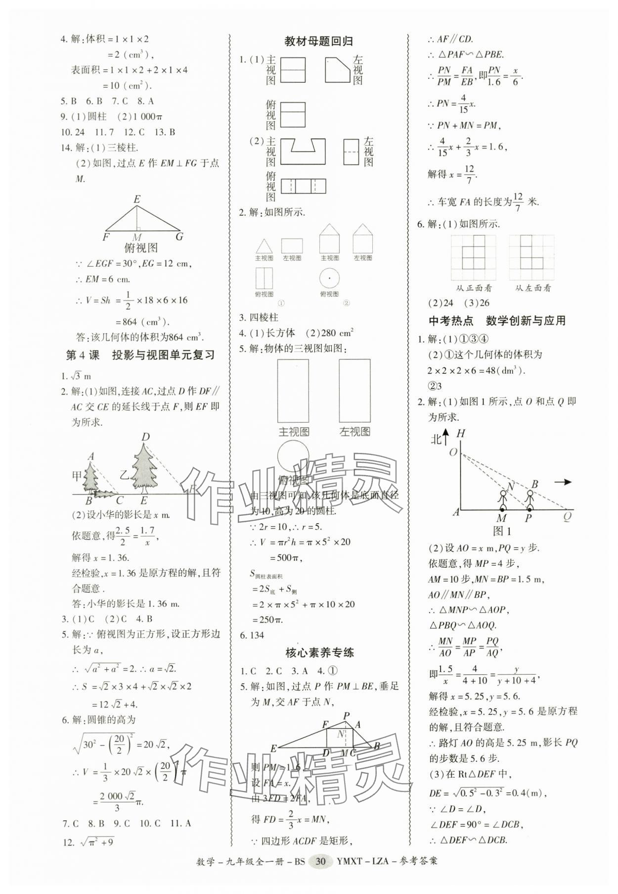 2025年零障礙導(dǎo)教導(dǎo)學(xué)案九年級數(shù)學(xué)全一冊北師大版 第30頁