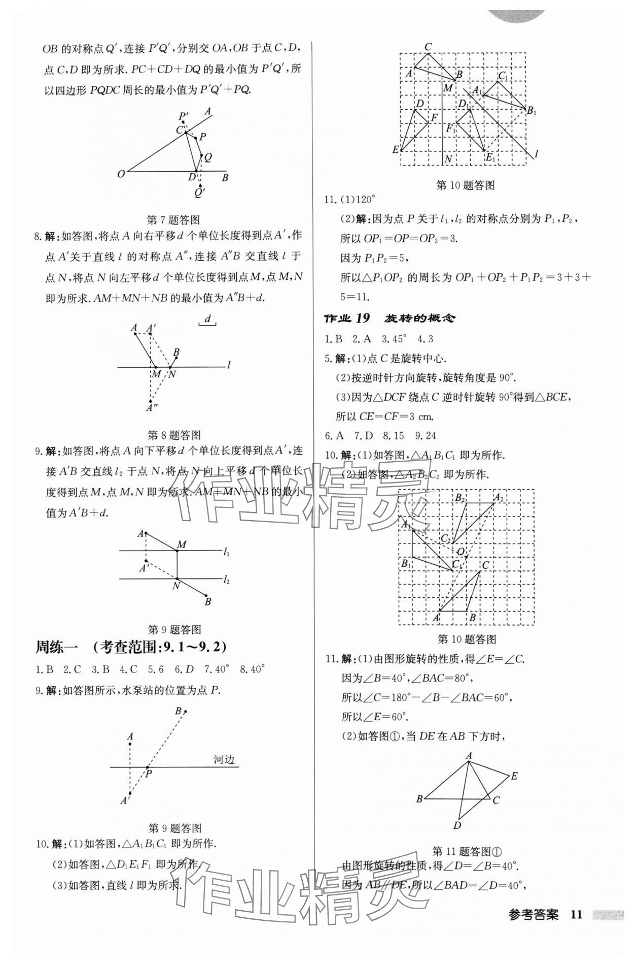 2025年啟東中學(xué)作業(yè)本七年級(jí)數(shù)學(xué)下冊(cè)蘇科版連淮專版 第11頁