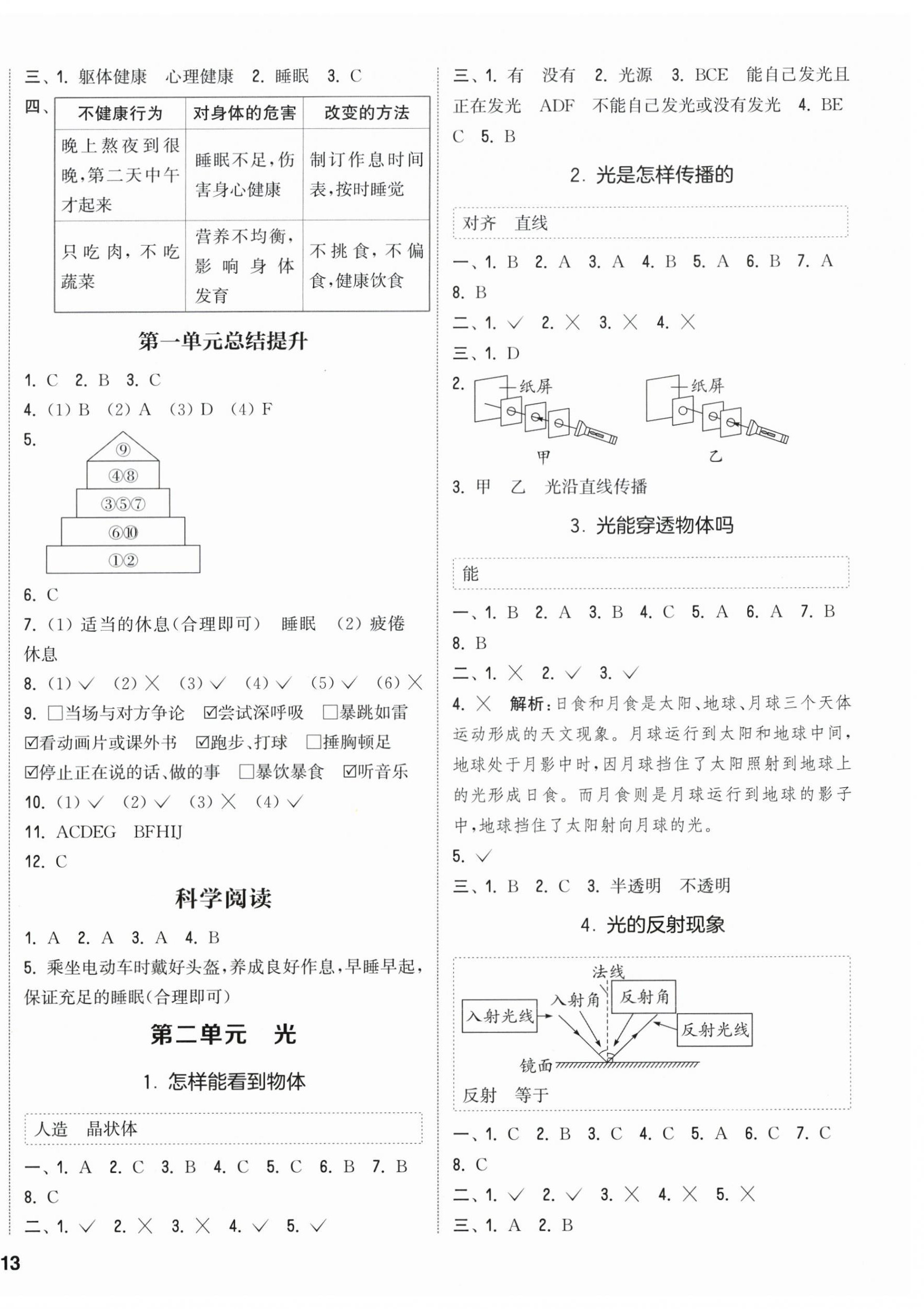 2026年通城学典课时作业本六年级科学上册教科版&nbsp;第2页