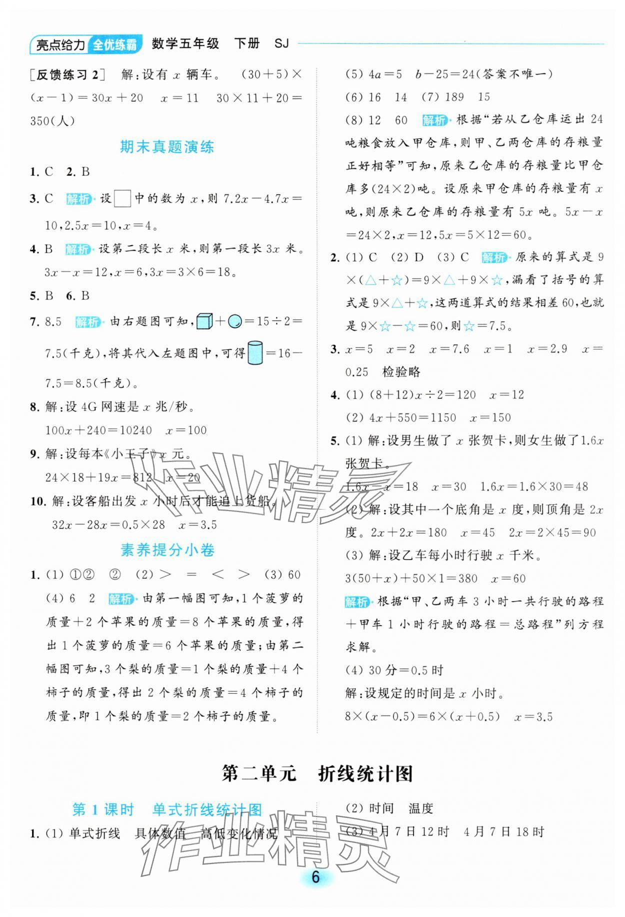 2024年亮點給力全優(yōu)練霸五年級數(shù)學下冊蘇教版 第6頁