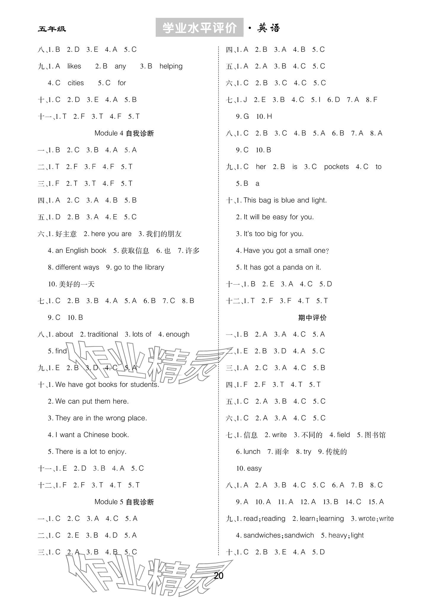 2024年學業(yè)水平評價五年級英語下冊外研版 第2頁