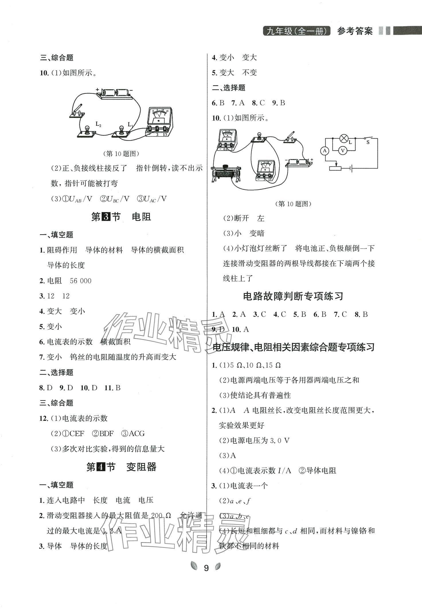 2024年點石成金金牌奪冠九年級物理全一冊人教版遼寧專版 第9頁