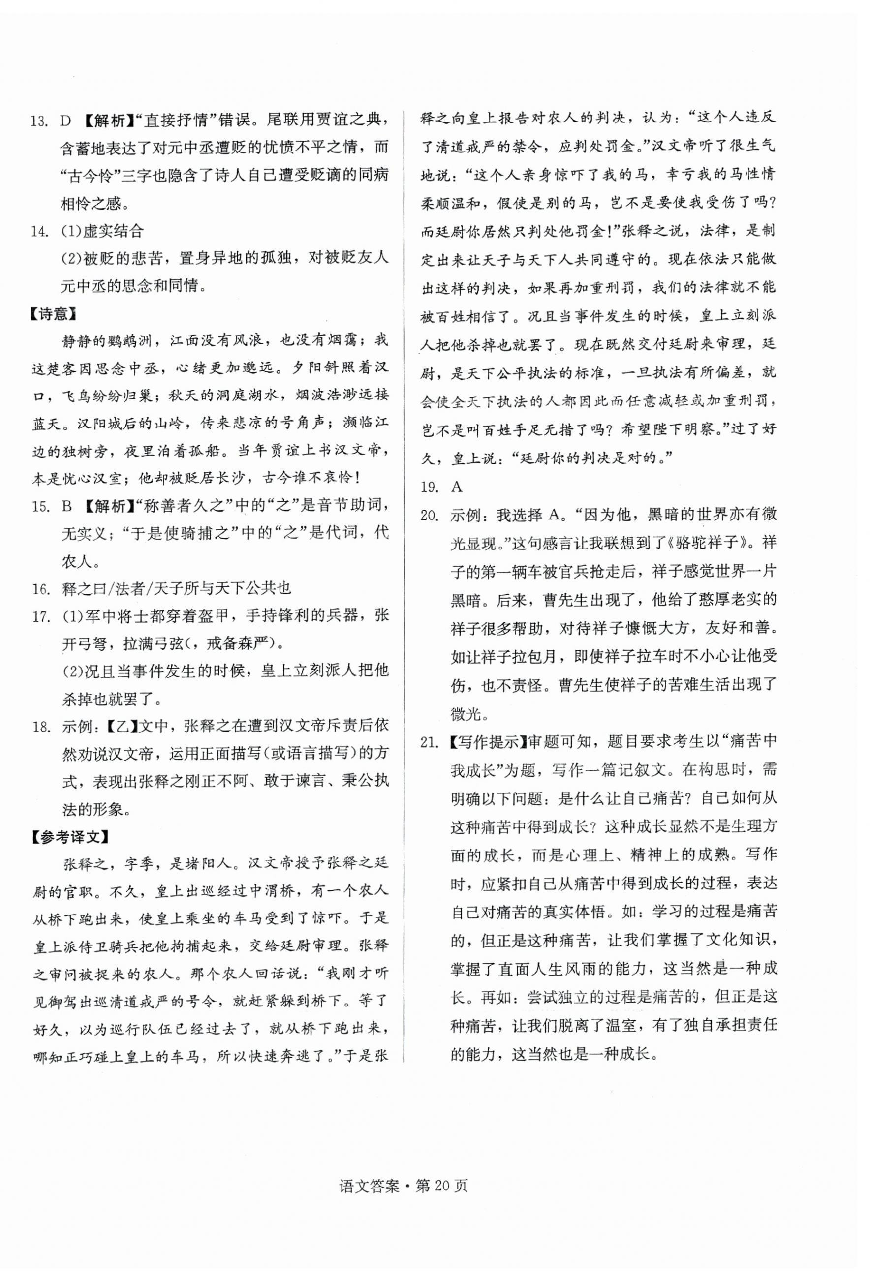 2025年湖南中考必备语文 第20页