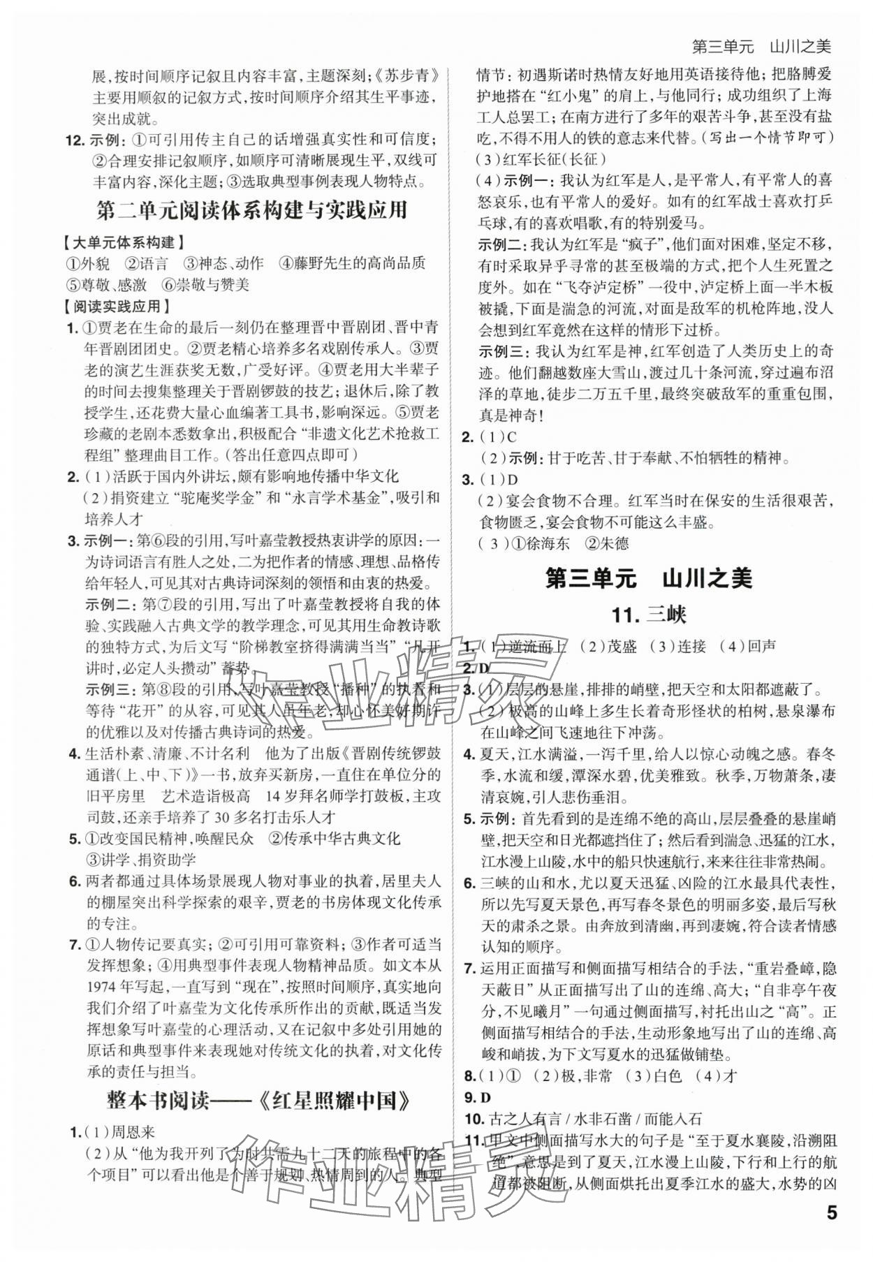 2025年考出好成績八年級語文上冊人教版山東專版 第5頁