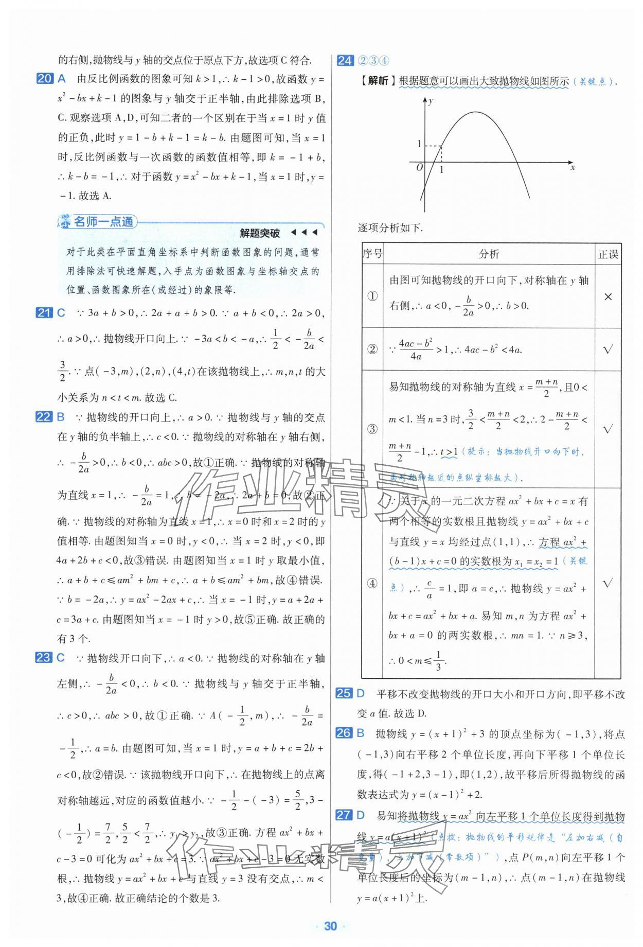 2024年金考卷中考真題分類訓(xùn)練數(shù)學(xué) 參考答案第29頁