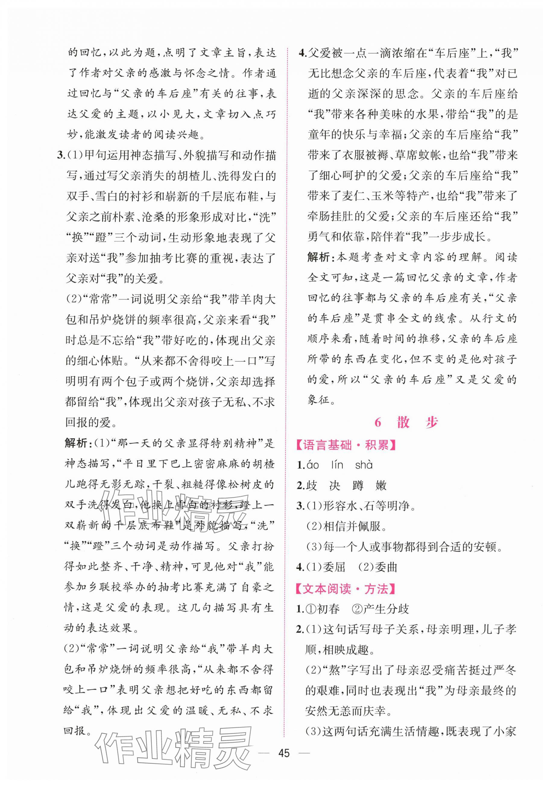 2025年課時練人民教育出版社七年級語文上冊人教版增強版 第5頁