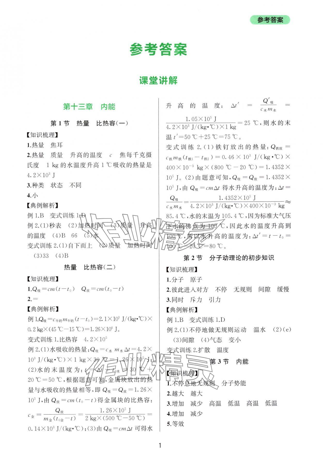 2025年新课程实践与探究丛书九年级物理全一册人教版 第1页