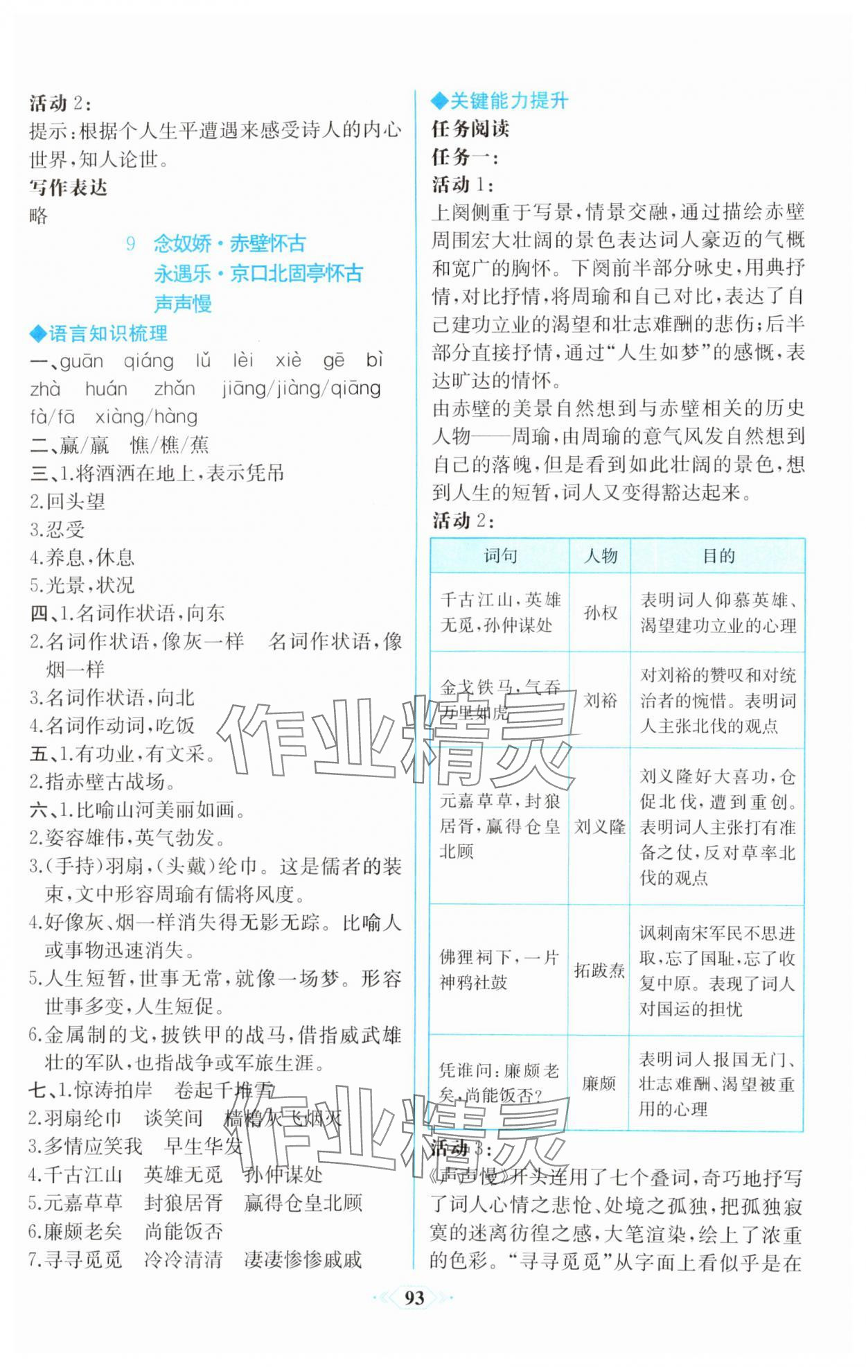 2023年課時(shí)練新課程學(xué)習(xí)評價(jià)方案高中語文必修上冊人教版增強(qiáng)版 第11頁