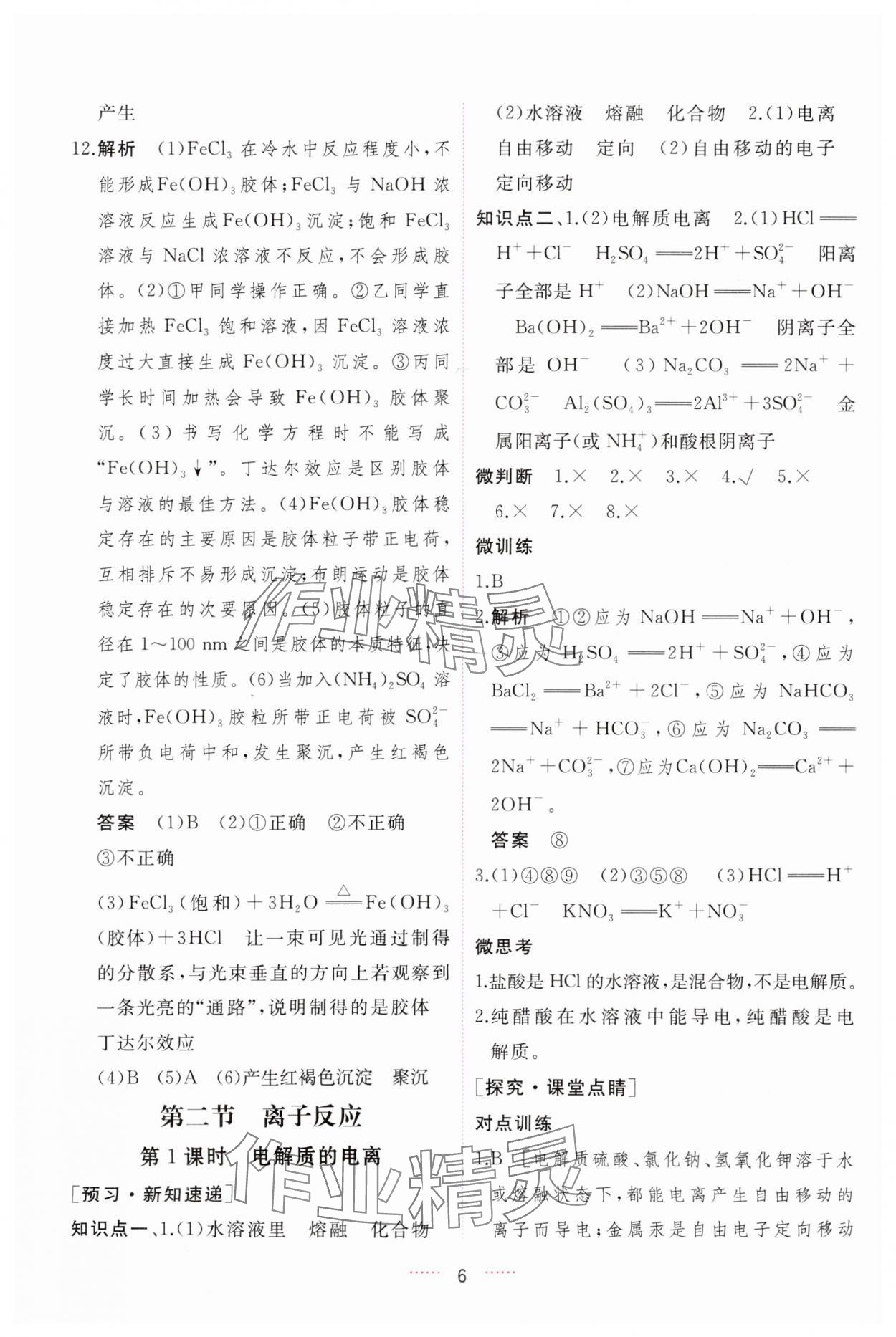 2023年三维随堂精练高中化学必修第一册人教版 第6页