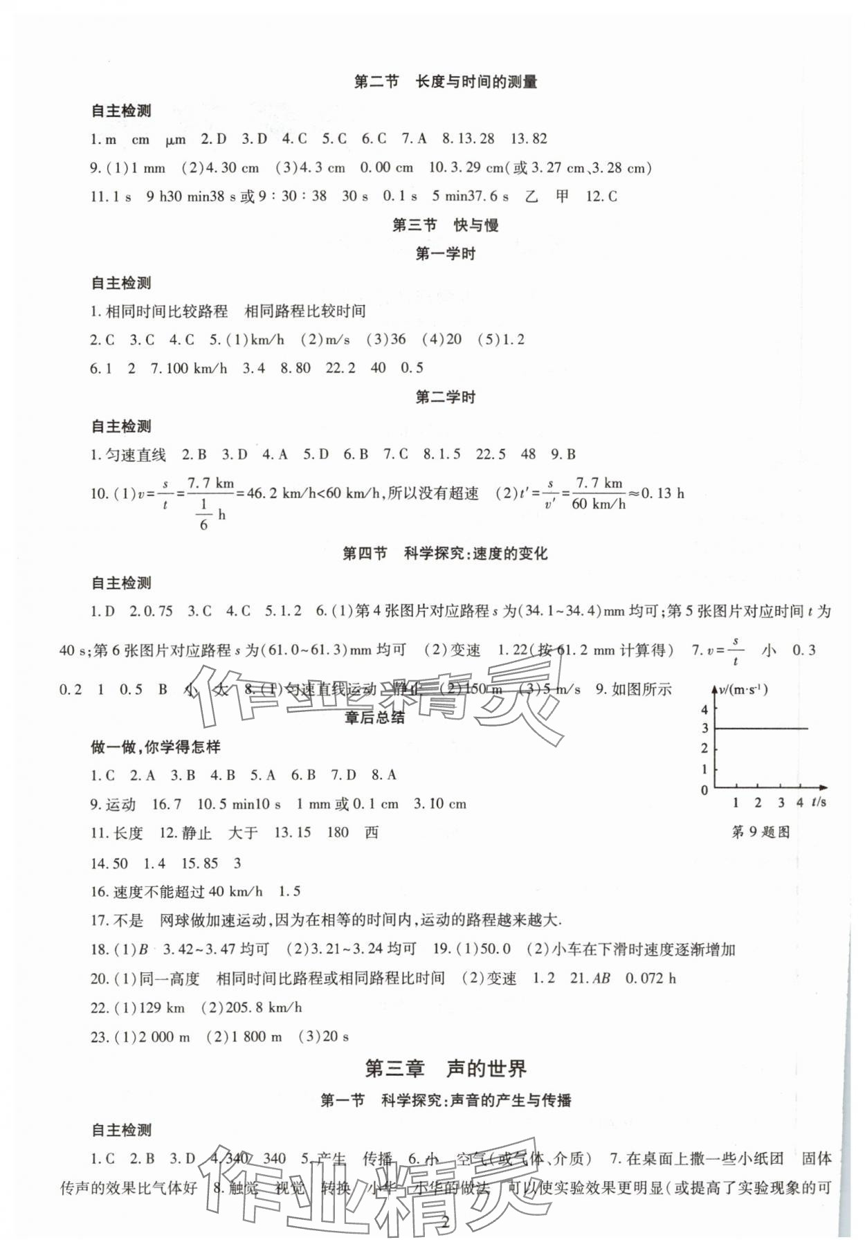 2023年智慧學(xué)習(xí)導(dǎo)學(xué)練八年級(jí)物理上冊(cè)人教版 第2頁(yè)