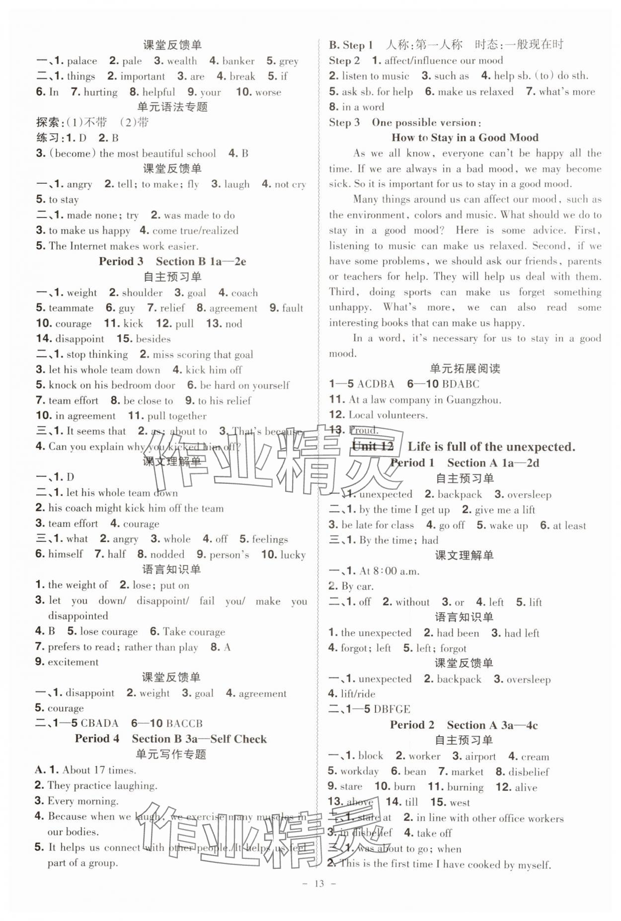 2024年同步沖刺九年級英語全一冊人教版 第13頁