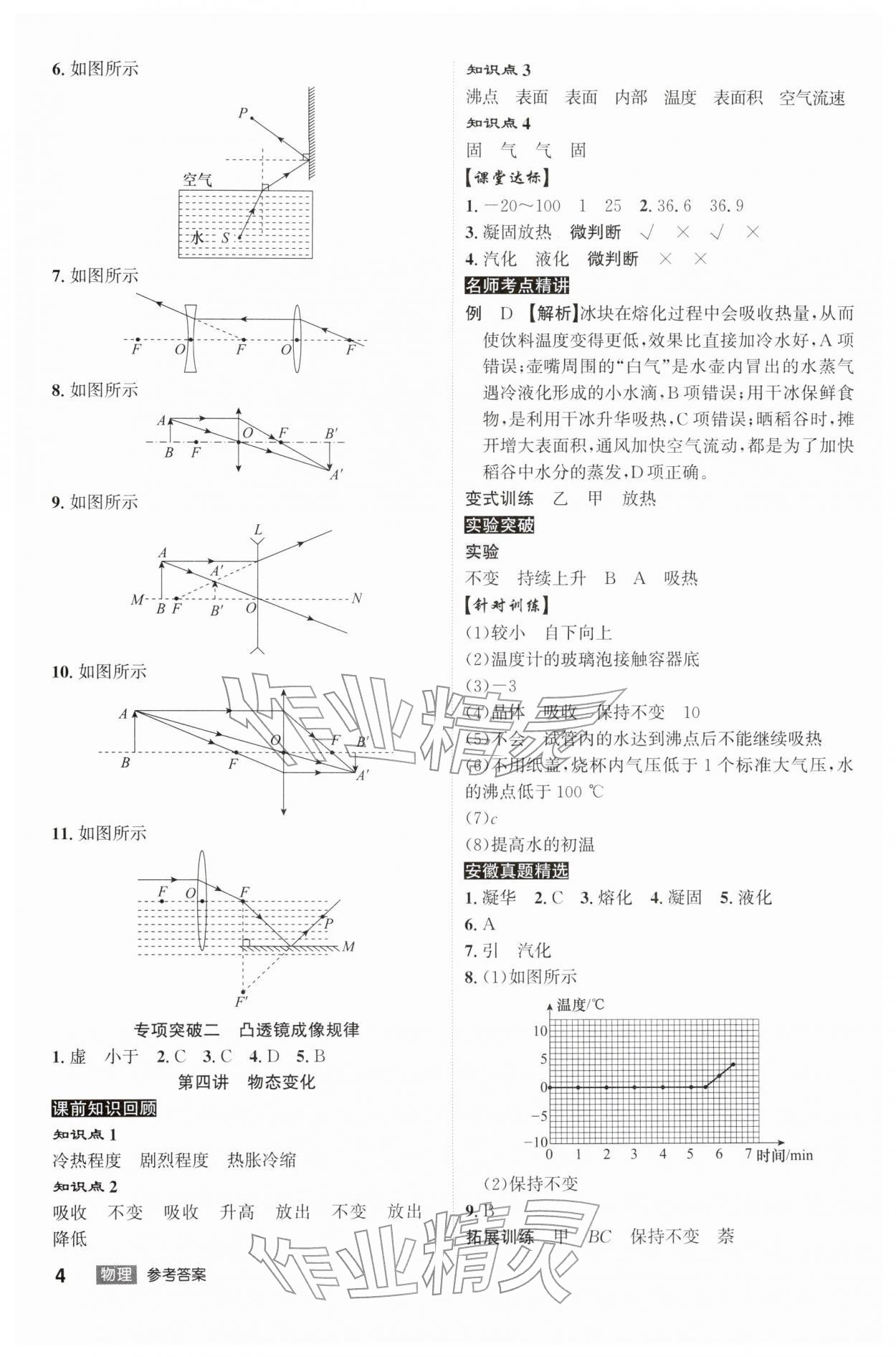 2026年安徽中考總復(fù)習(xí)名師A計(jì)劃物理&nbsp;參考答案第4頁(yè)