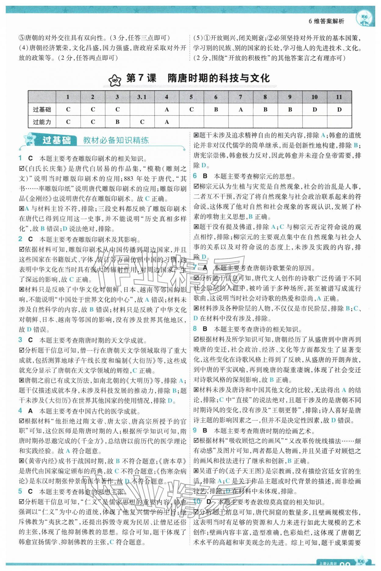 2026年一遍过七年级历史下册人教版&nbsp;第11页