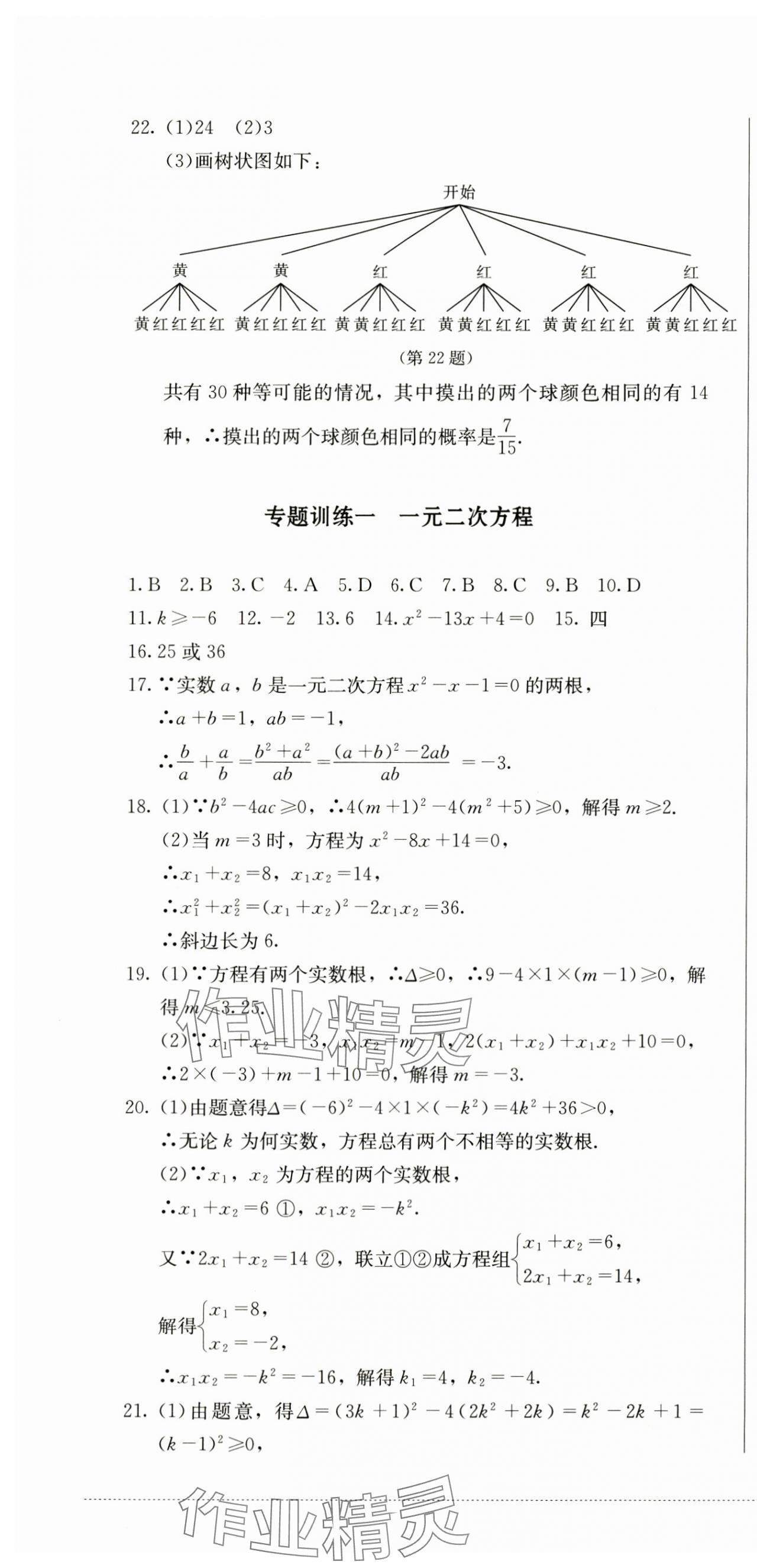 2024年學(xué)情點(diǎn)評(píng)四川教育出版社九年級(jí)數(shù)學(xué)上冊(cè)人教版 參考答案第13頁(yè)