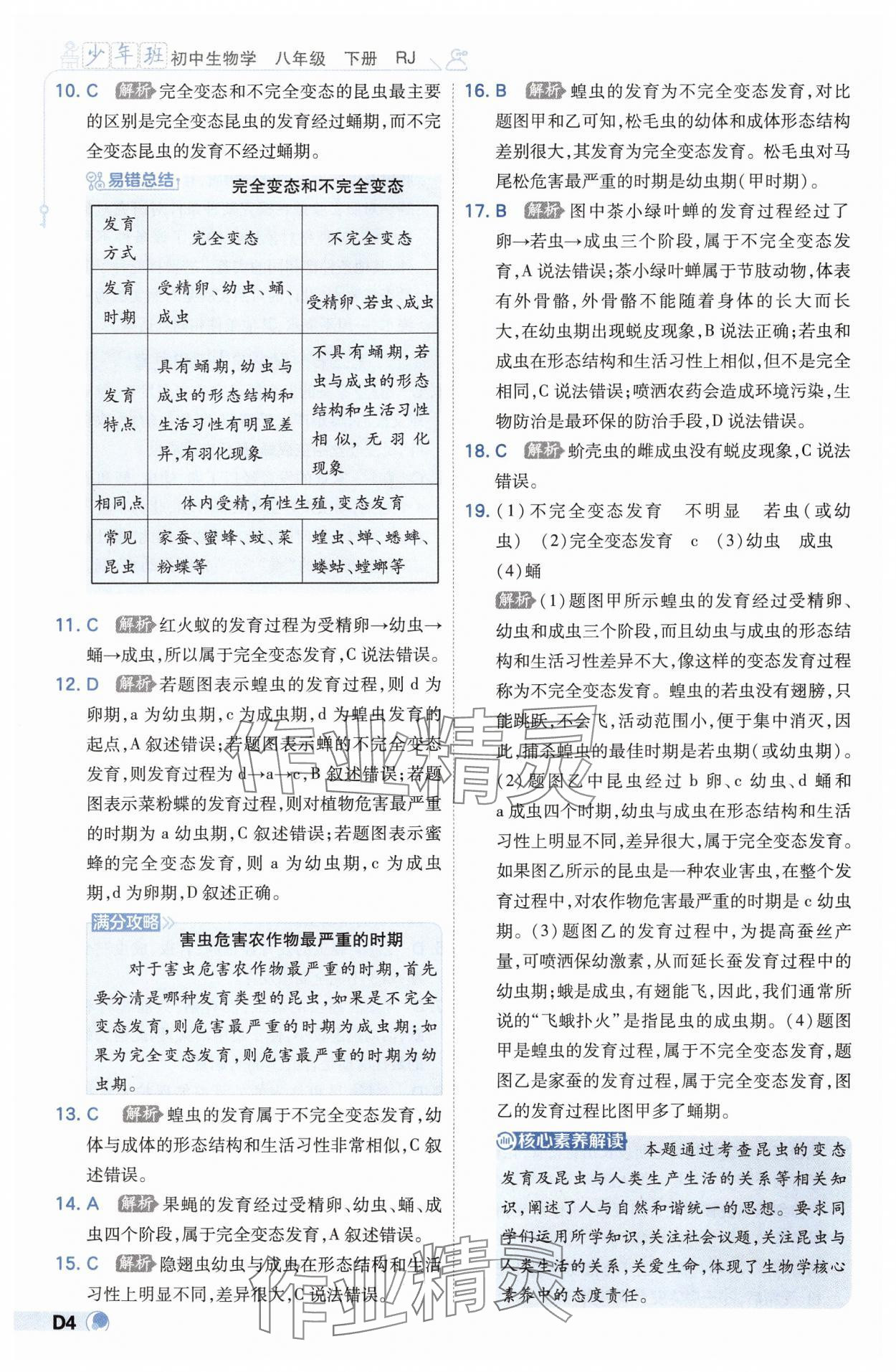 2025年少年班八年級(jí)生物下冊(cè)人教版 第4頁(yè)