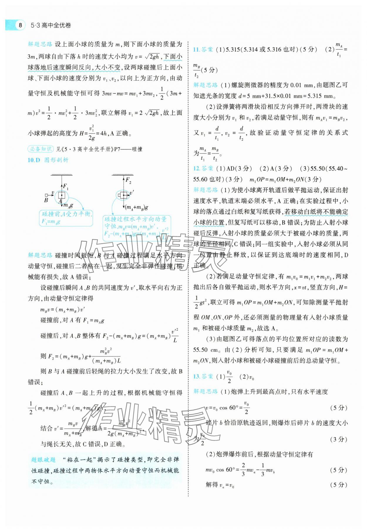 2025年53全优卷高中物理选择性必修第一册人教版&nbsp;第8页