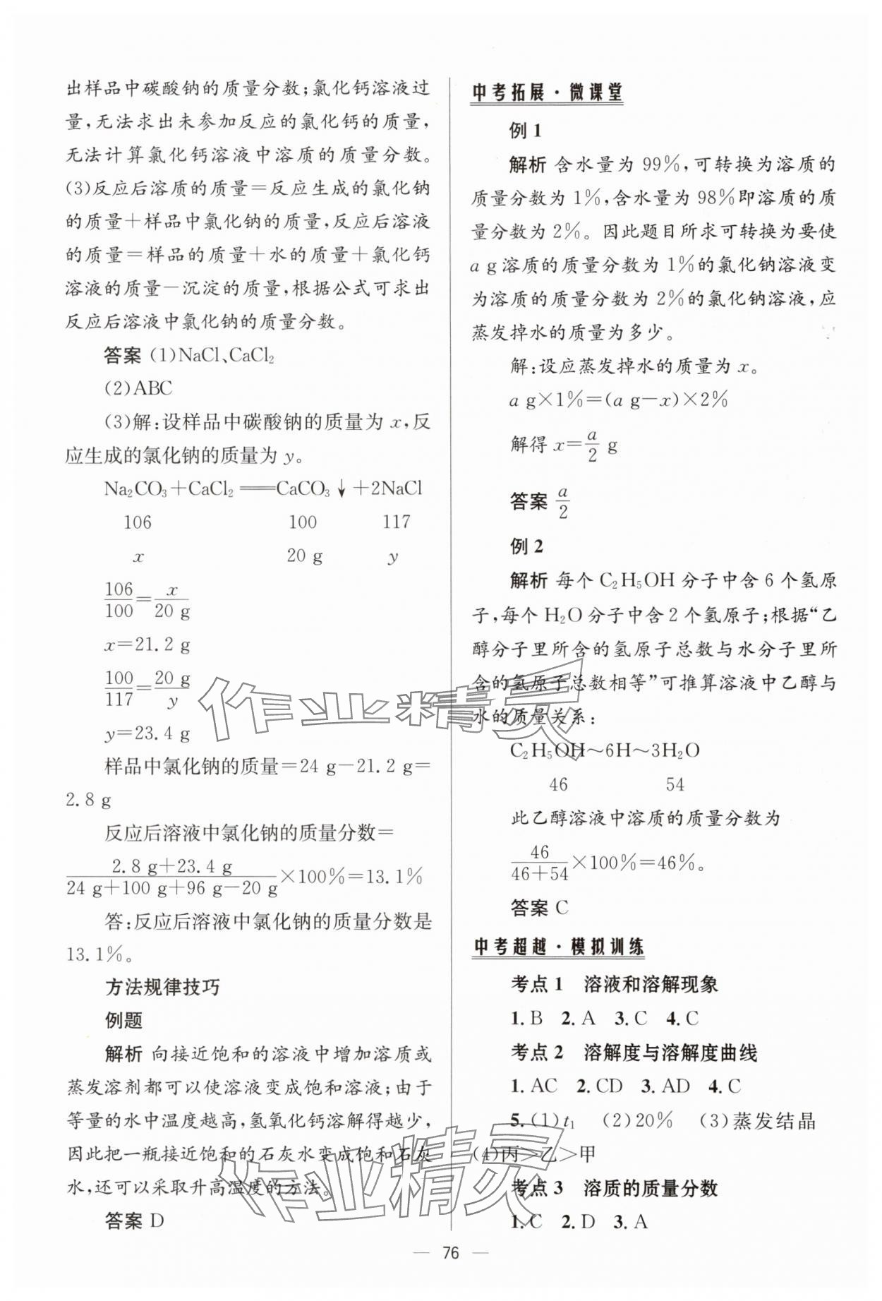 2025年初中總復習手冊北京師范大學出版社化學 第8頁