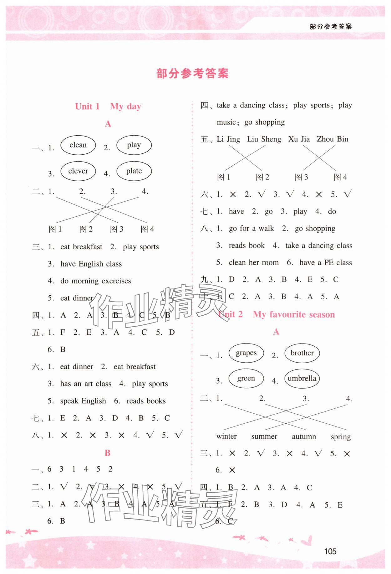 2025年新課程學(xué)習(xí)輔導(dǎo)五年級英語下冊人教版 參考答案第1頁