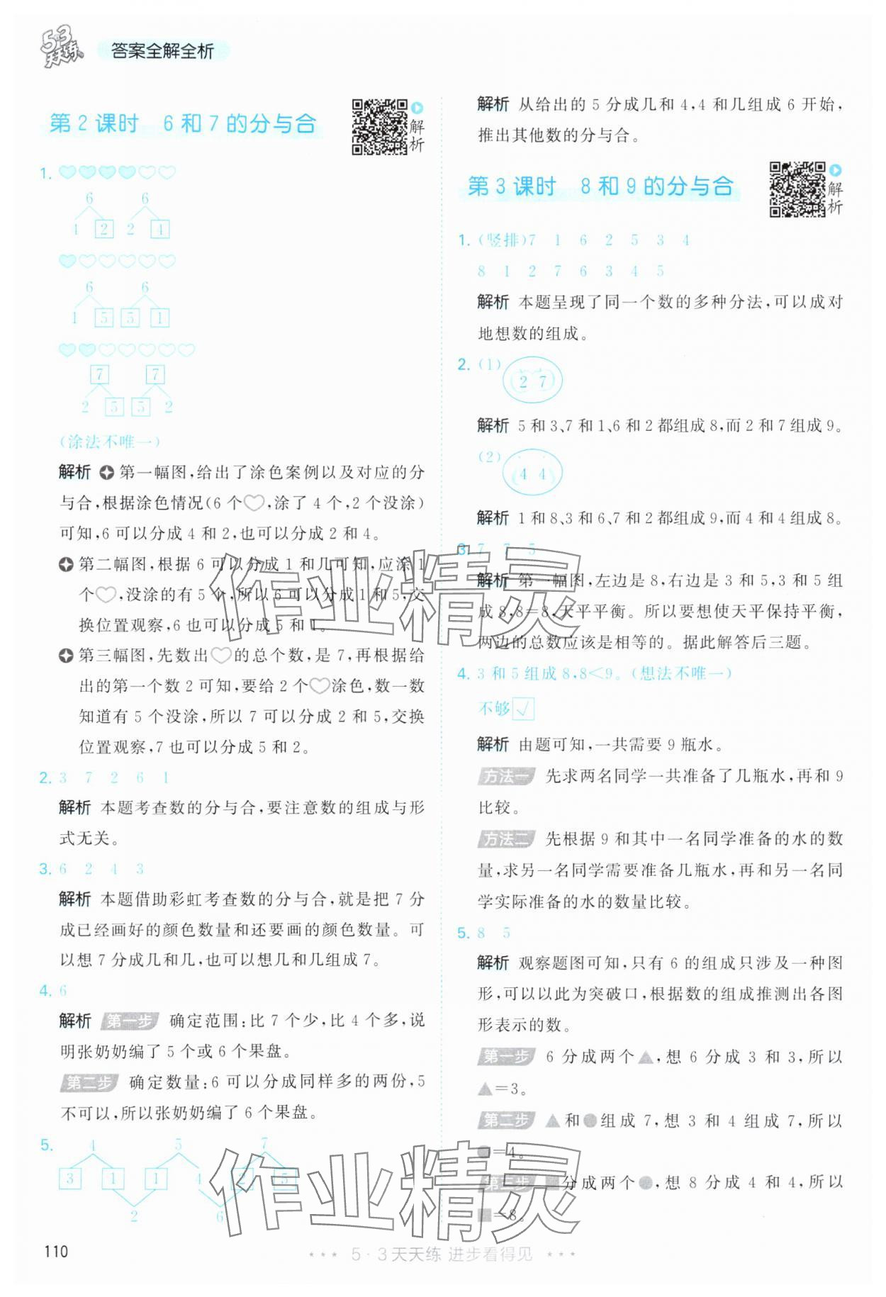 2025年53天天練一年級(jí)數(shù)學(xué)上冊人教版 第10頁