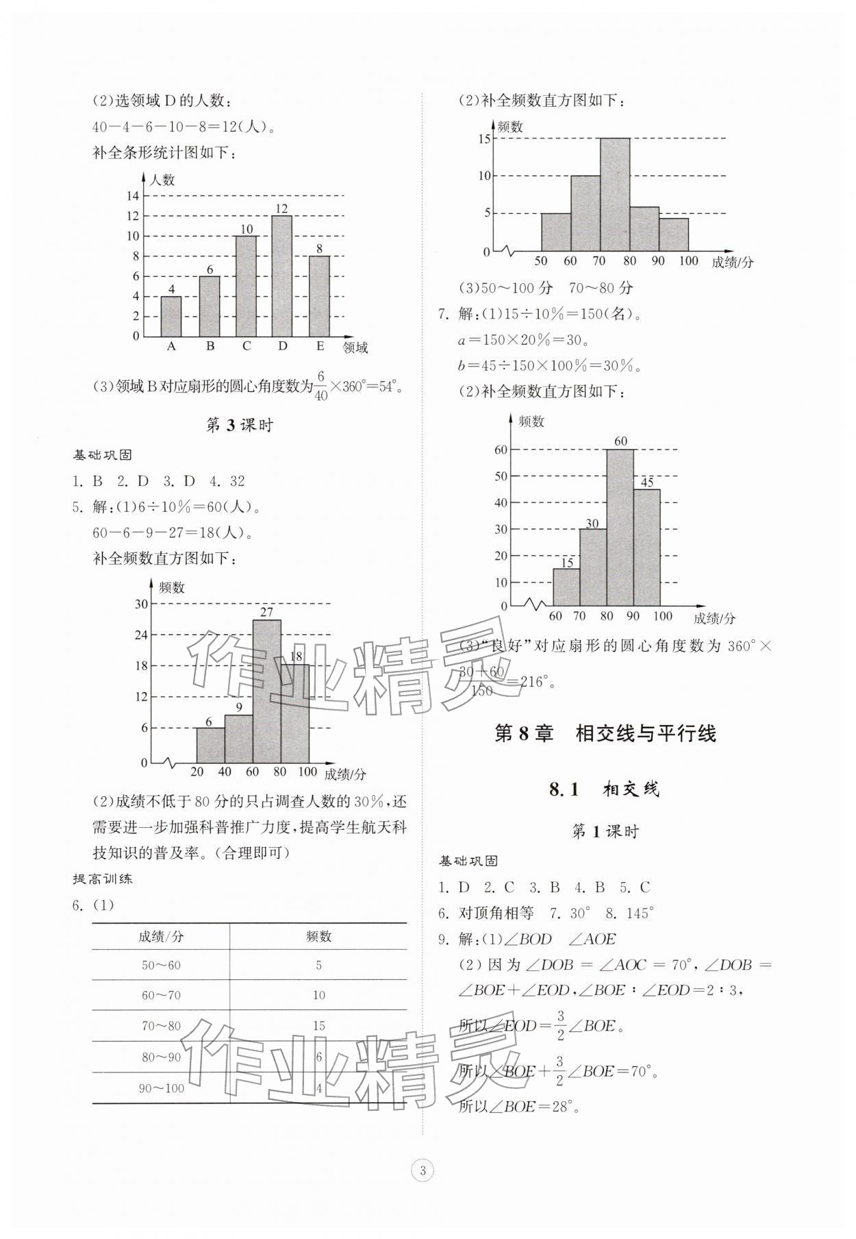 2026年同步练习册智慧拓展七年级数学下册青岛版菏泽专版&nbsp;第3页