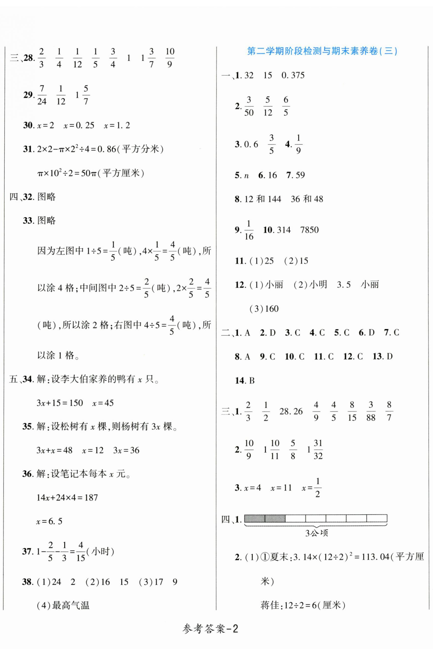 2025年名校题典五年级数学下册苏教版 第2页