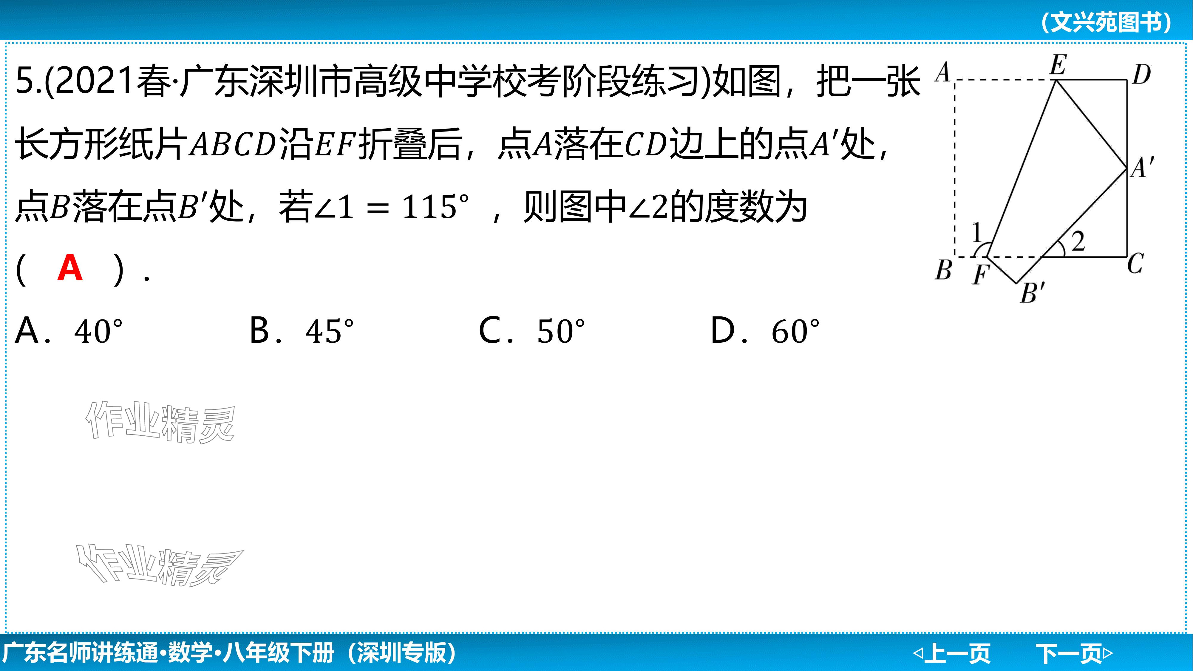 2024年廣東名師講練通八年級數學下冊北師大版深圳專版基礎版 參考答案第10頁