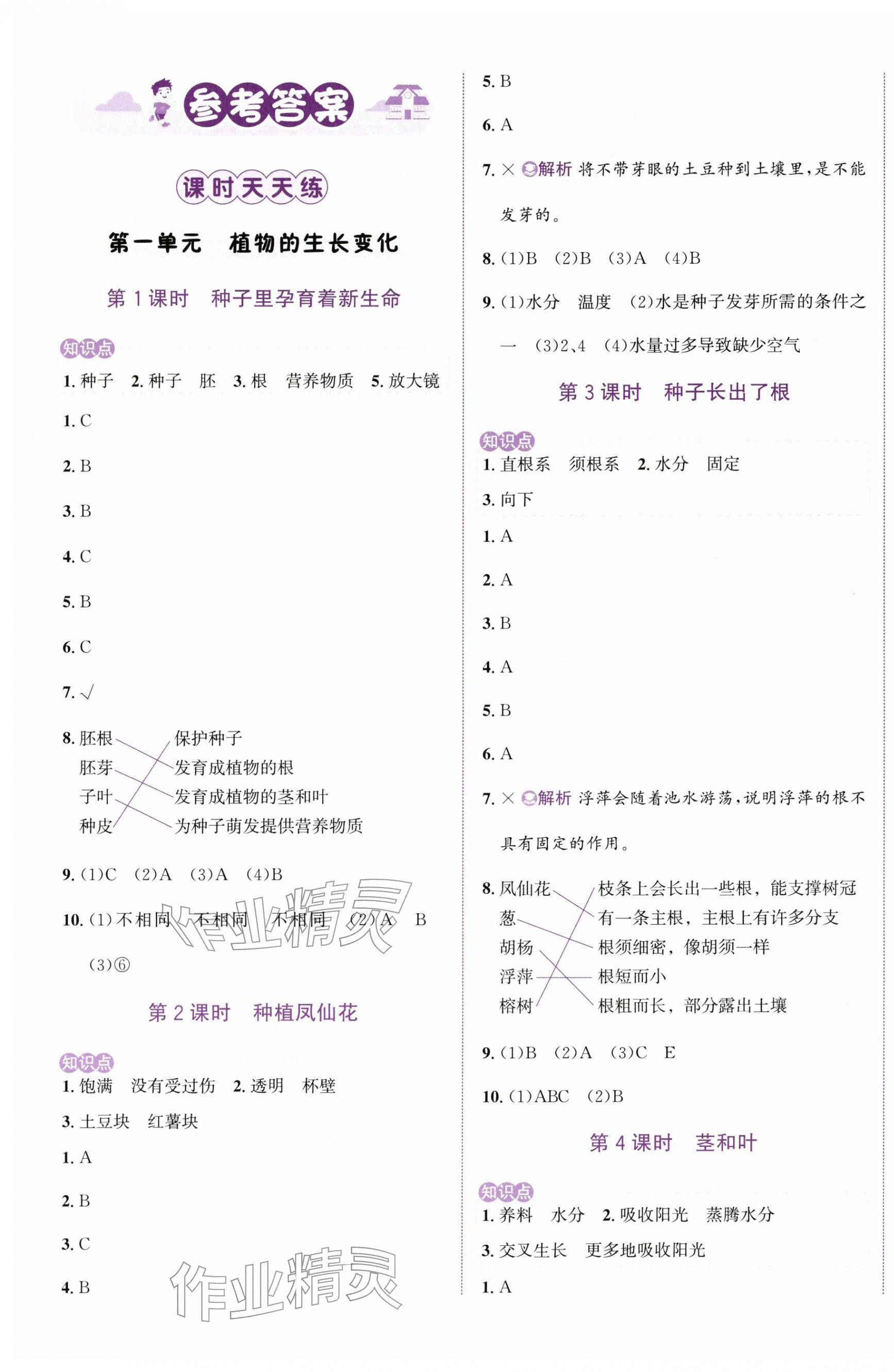 2026年奔跑吧少年四年级科学下册教科版&nbsp;第1页