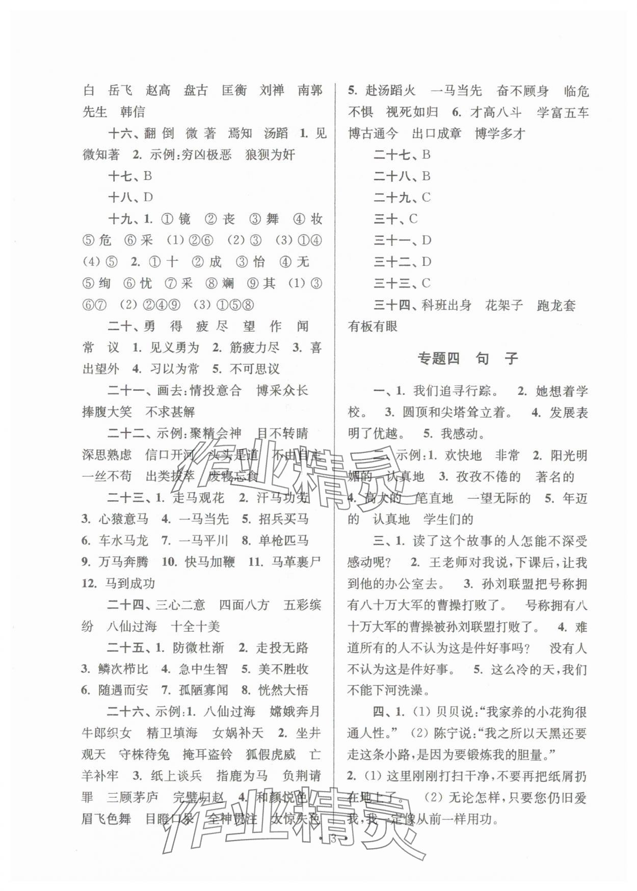 2025年自主创新作业小学毕业总复习一本通语文淮安专版 第3页