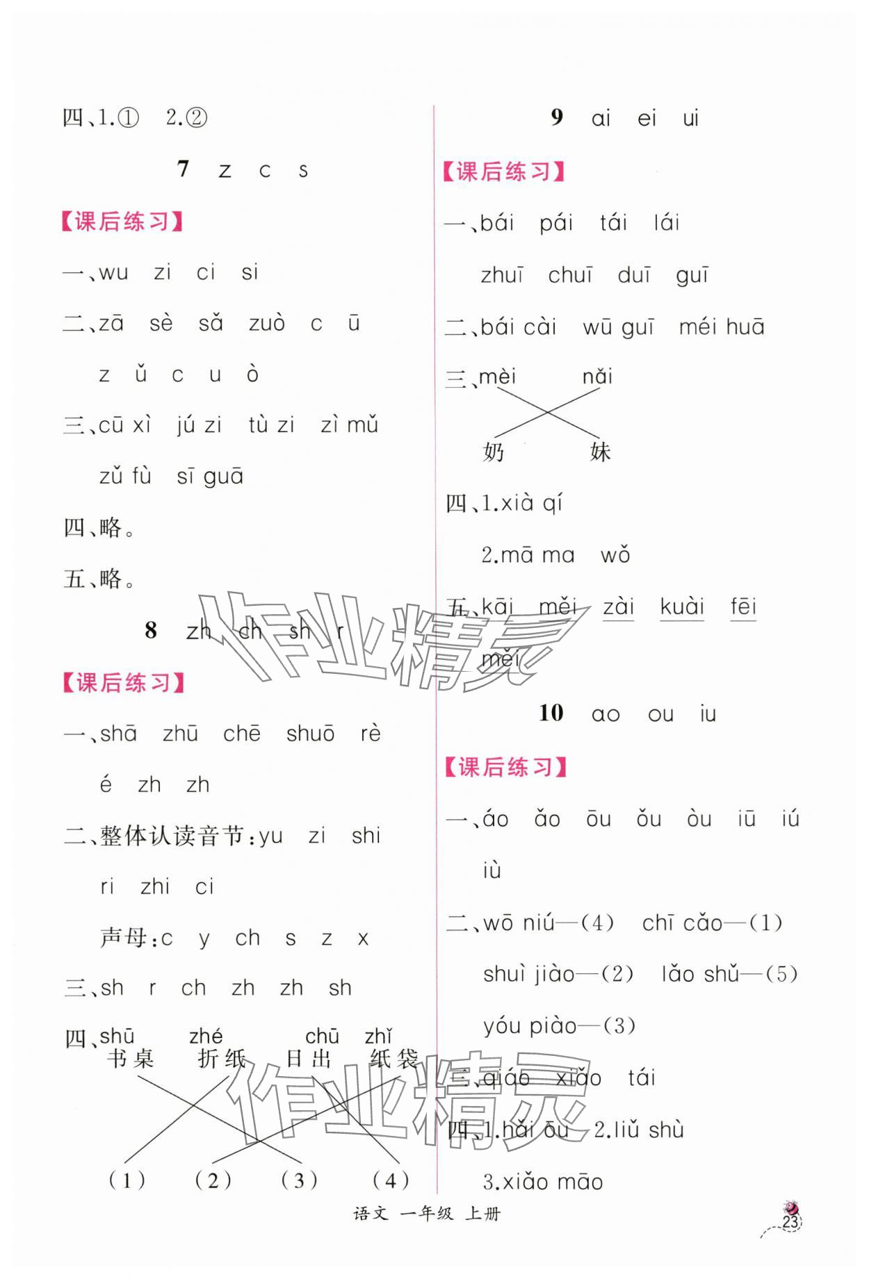 2023年同步导学案课时练一年级语文上册人教版 第3页