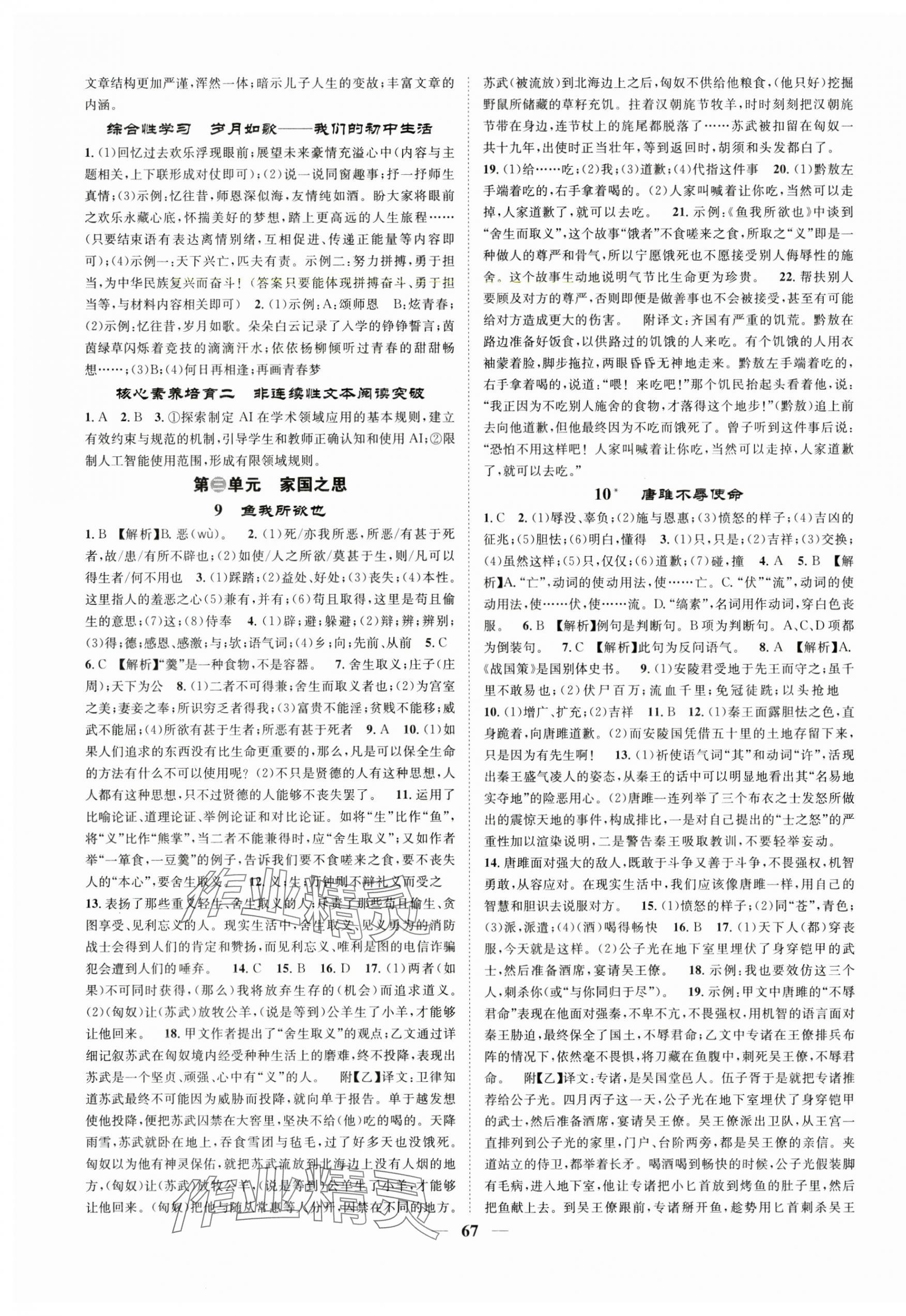 2025年智慧学堂九年级语文下册人教版宁夏专版&nbsp;第3页