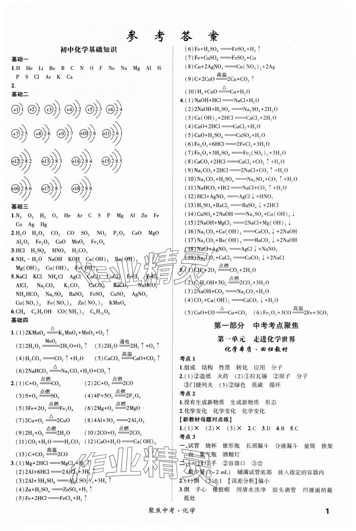 2025年聚焦中考化學(xué)遼寧專版 第1頁