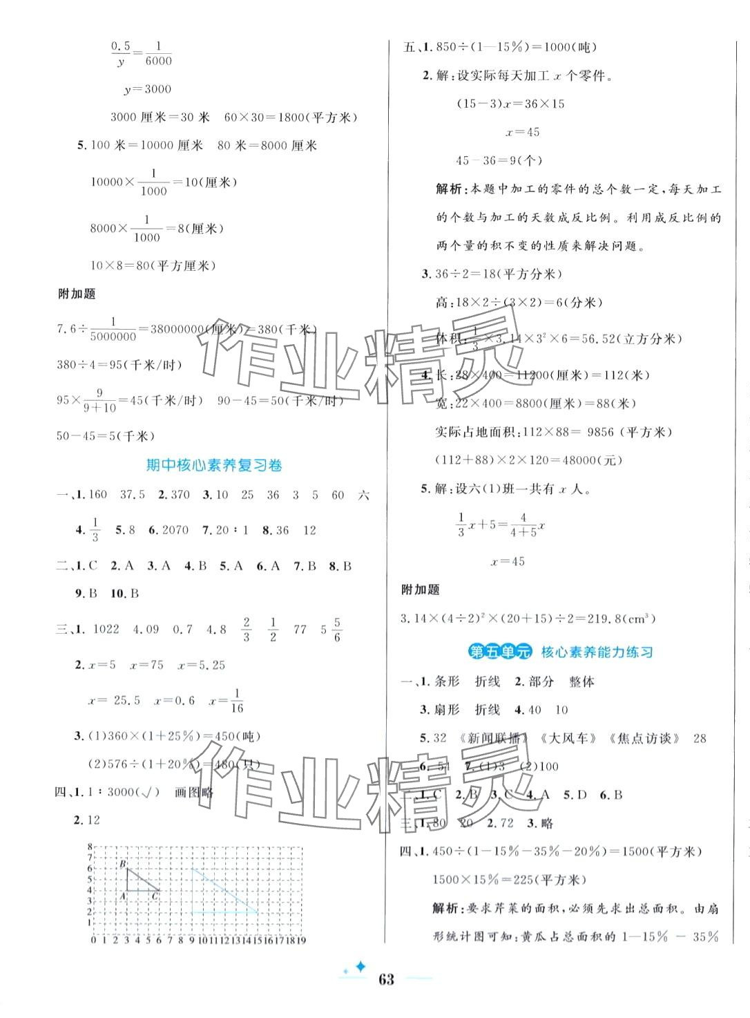 2024年黃岡名卷六年級(jí)數(shù)學(xué)下冊(cè)青島版六三制 第3頁