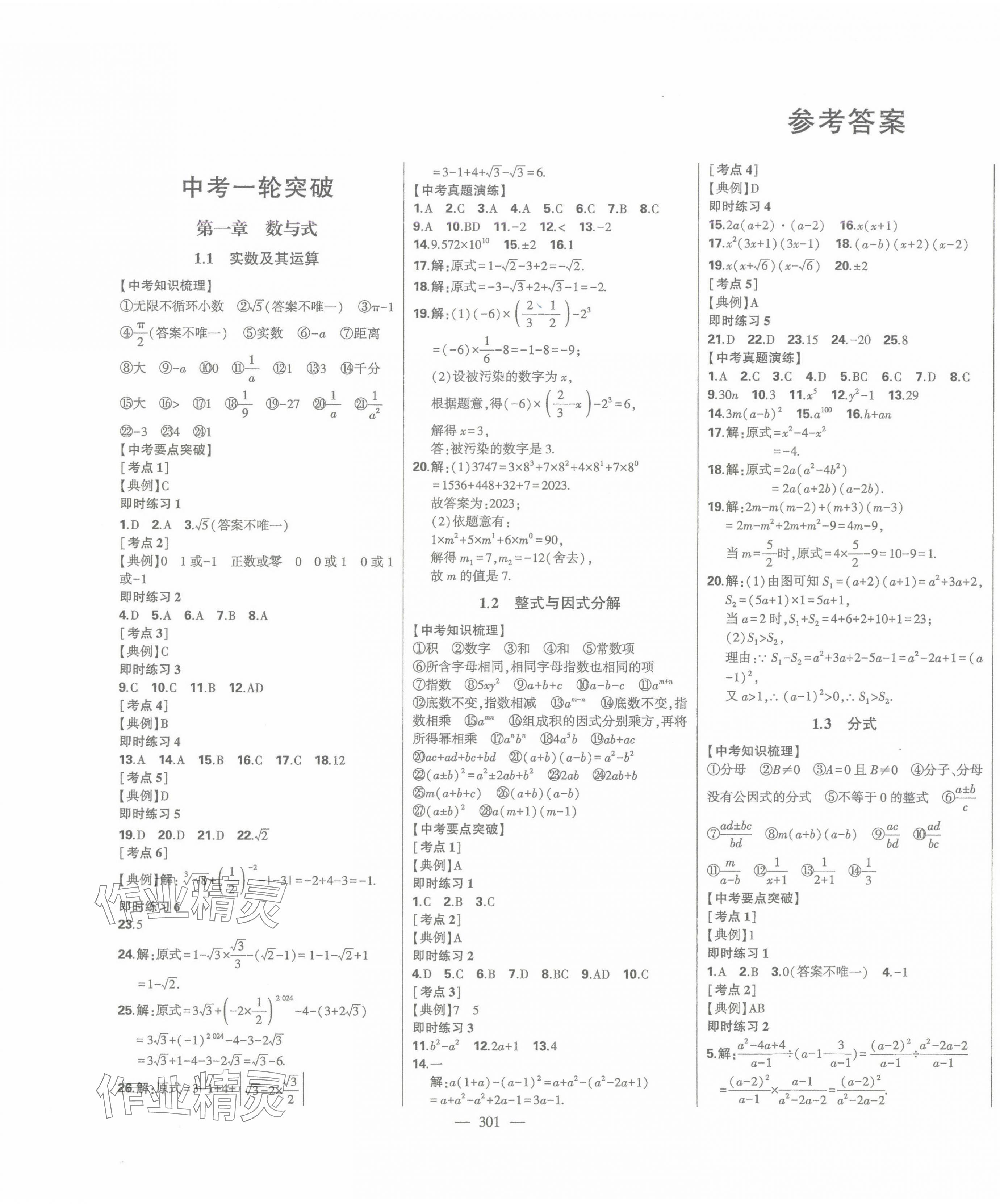 2025年智慧大課堂學(xué)業(yè)總復(fù)習(xí)全程精練數(shù)學(xué)濰坊專版 第1頁