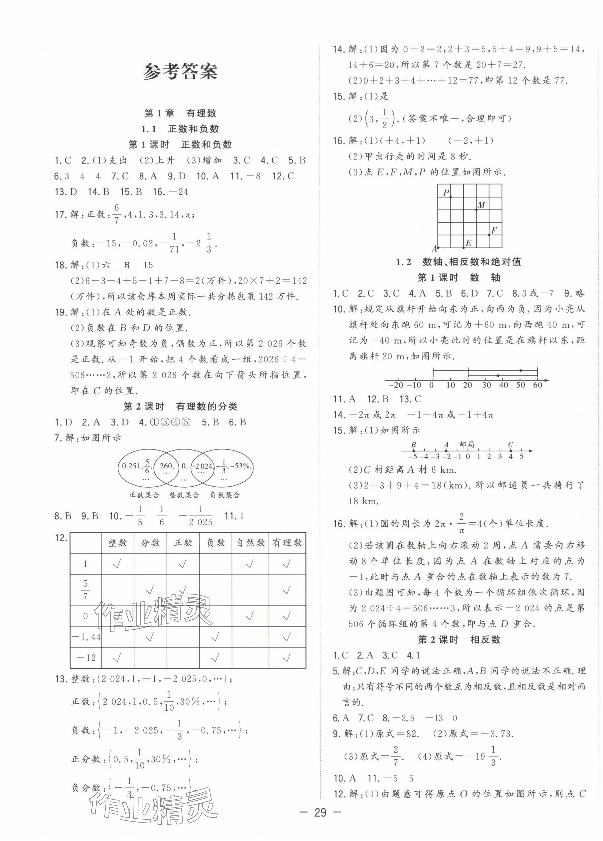 2024年全頻道課時(shí)作業(yè)七年級(jí)數(shù)學(xué)上冊(cè)滬科版 第1頁(yè)