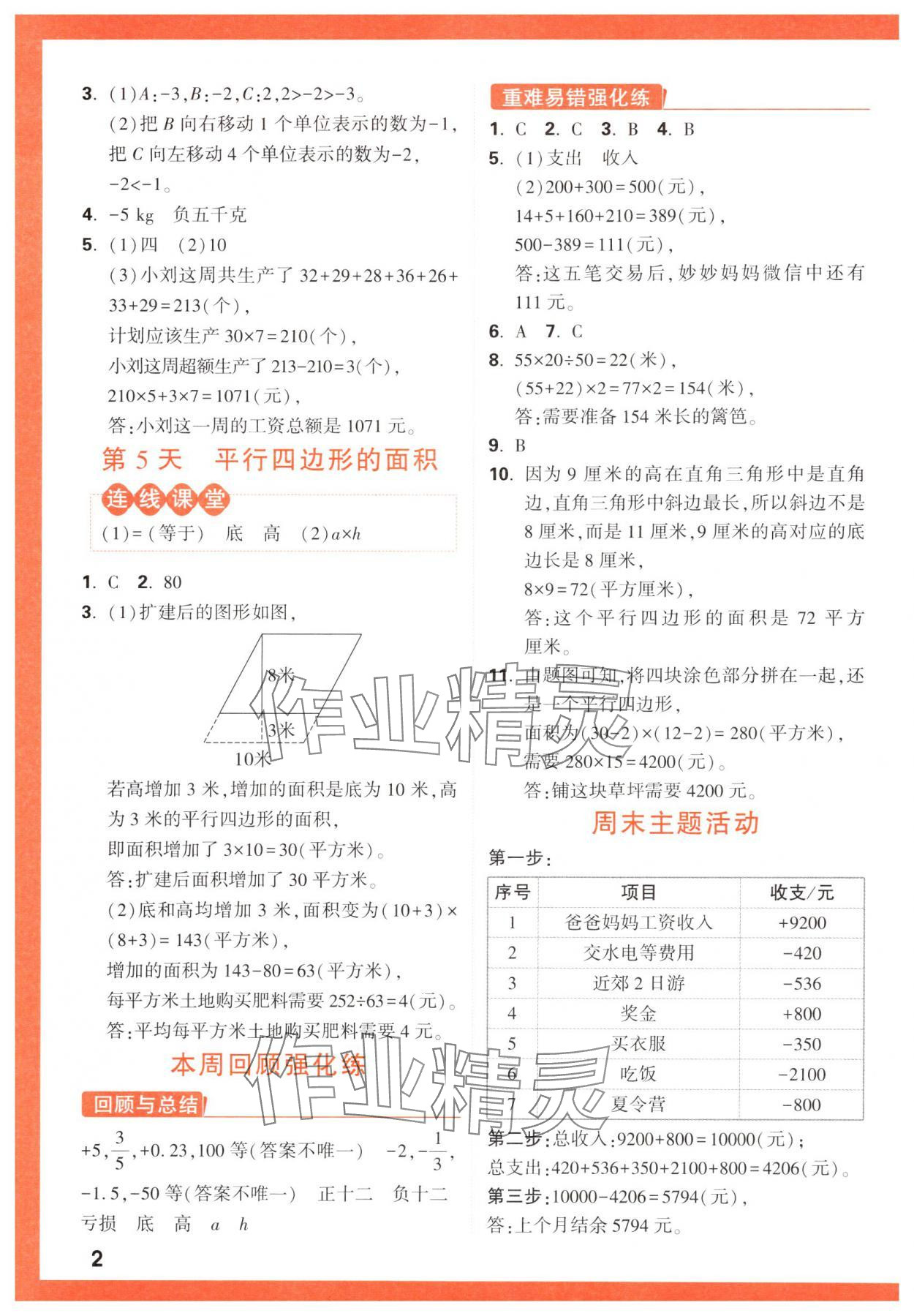 2024年情境题提思维五年级数学上册苏教版 参考答案第2页