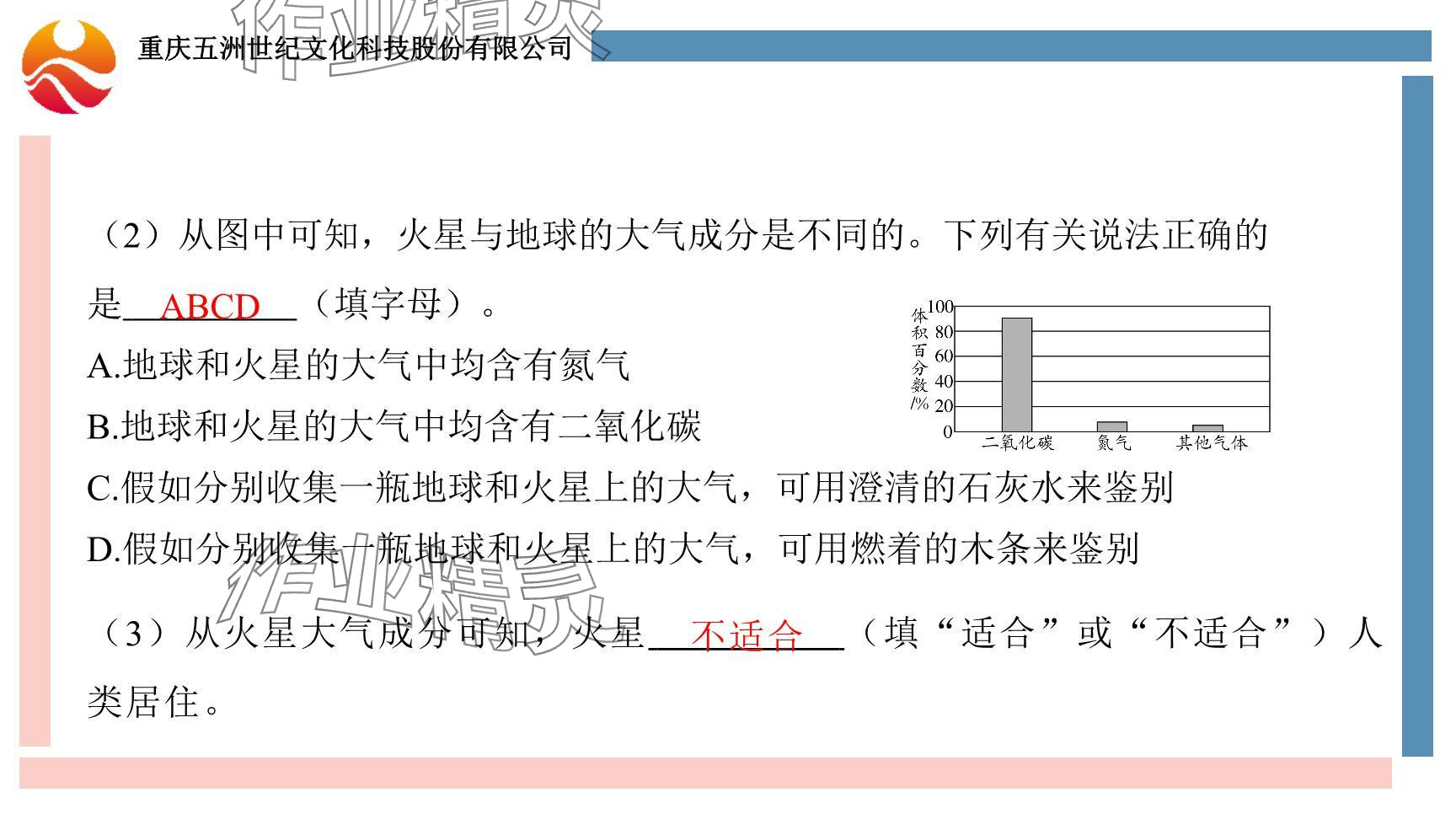 2024年重慶市中考試題分析與復習指導化學 參考答案第79頁