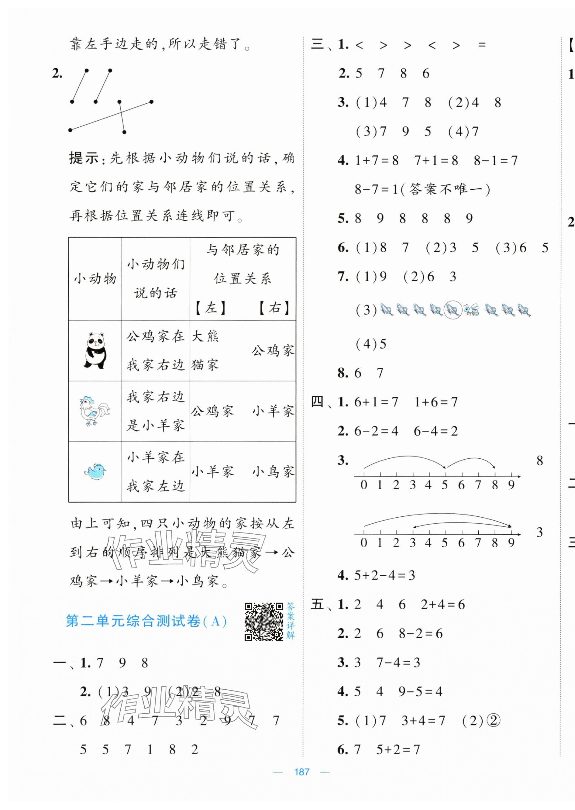 2024年學(xué)霸提優(yōu)大試卷一年級(jí)數(shù)學(xué)上冊(cè)蘇教版 第7頁(yè)