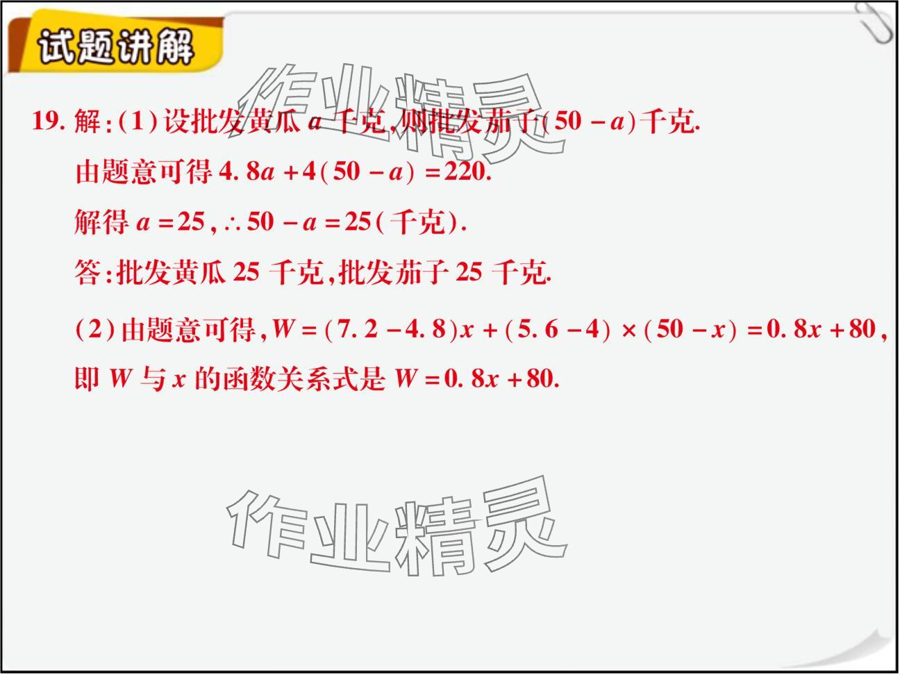 2024年復(fù)習(xí)直通車期末復(fù)習(xí)與假期作業(yè)八年級數(shù)學(xué)北師大版 參考答案第19頁