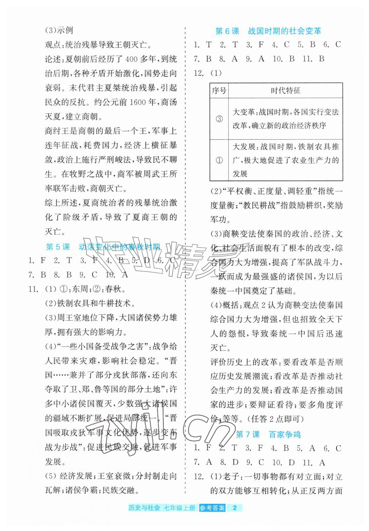 2026年精彩练习就练这一本七年级历史上册人教版评议教辅&nbsp;第2页