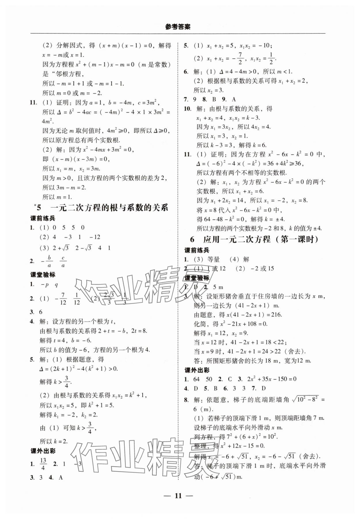 2024年南粤学典学考精练九年级数学全一册北师大版 第11页