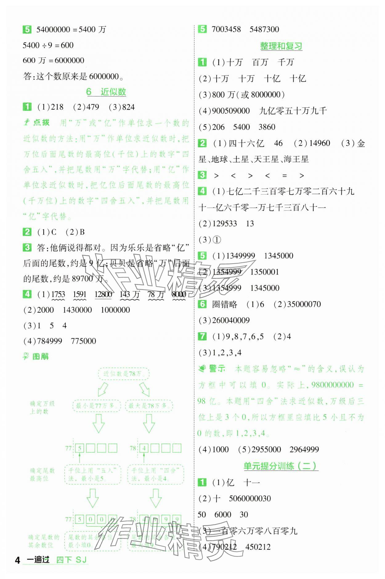 2024年一遍过四年级数学下册苏教版 第4页